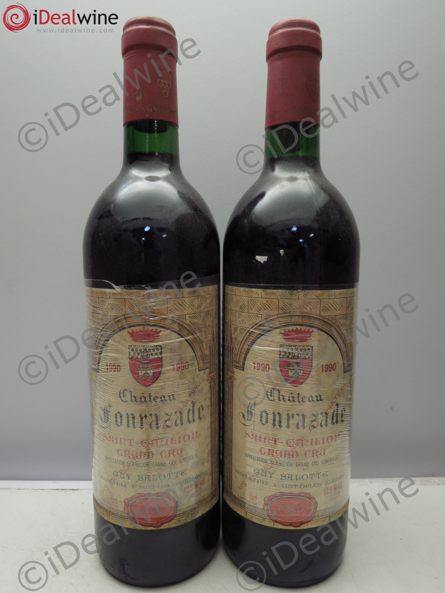 Saint-Émilion Château Fonrazade (sans prix de reserve/no reserve) 1990 - Posten von 2 Flaschen - 0