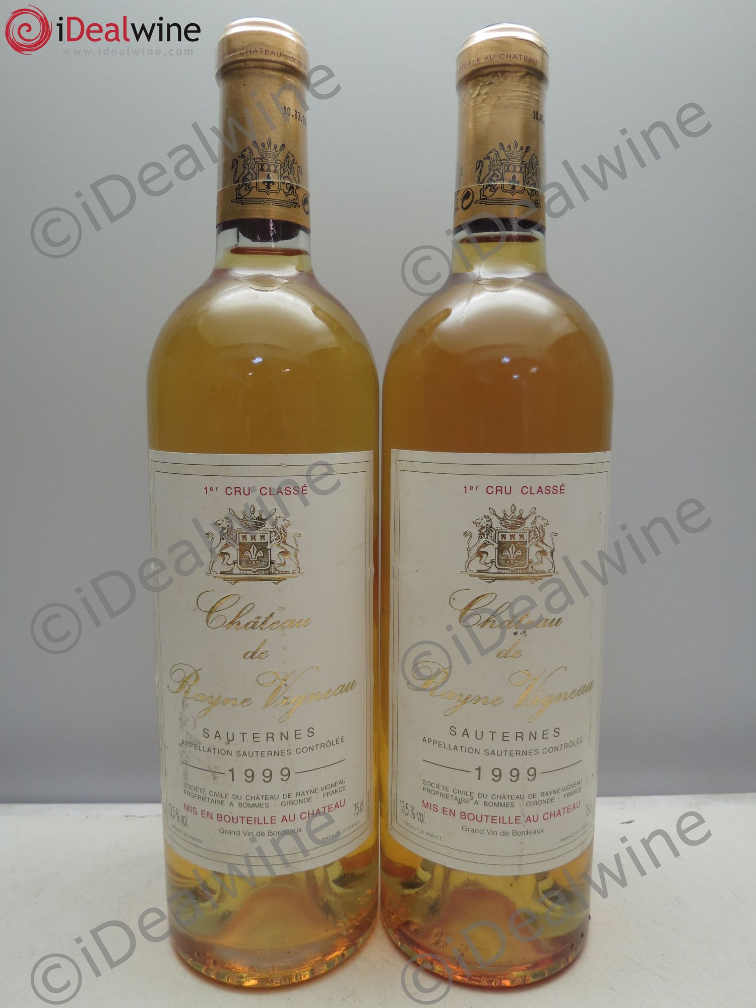 Château de Rayne Vigneau 1er Grand Cru Classé 1999 - Lotto di 2 bottiglie - 0