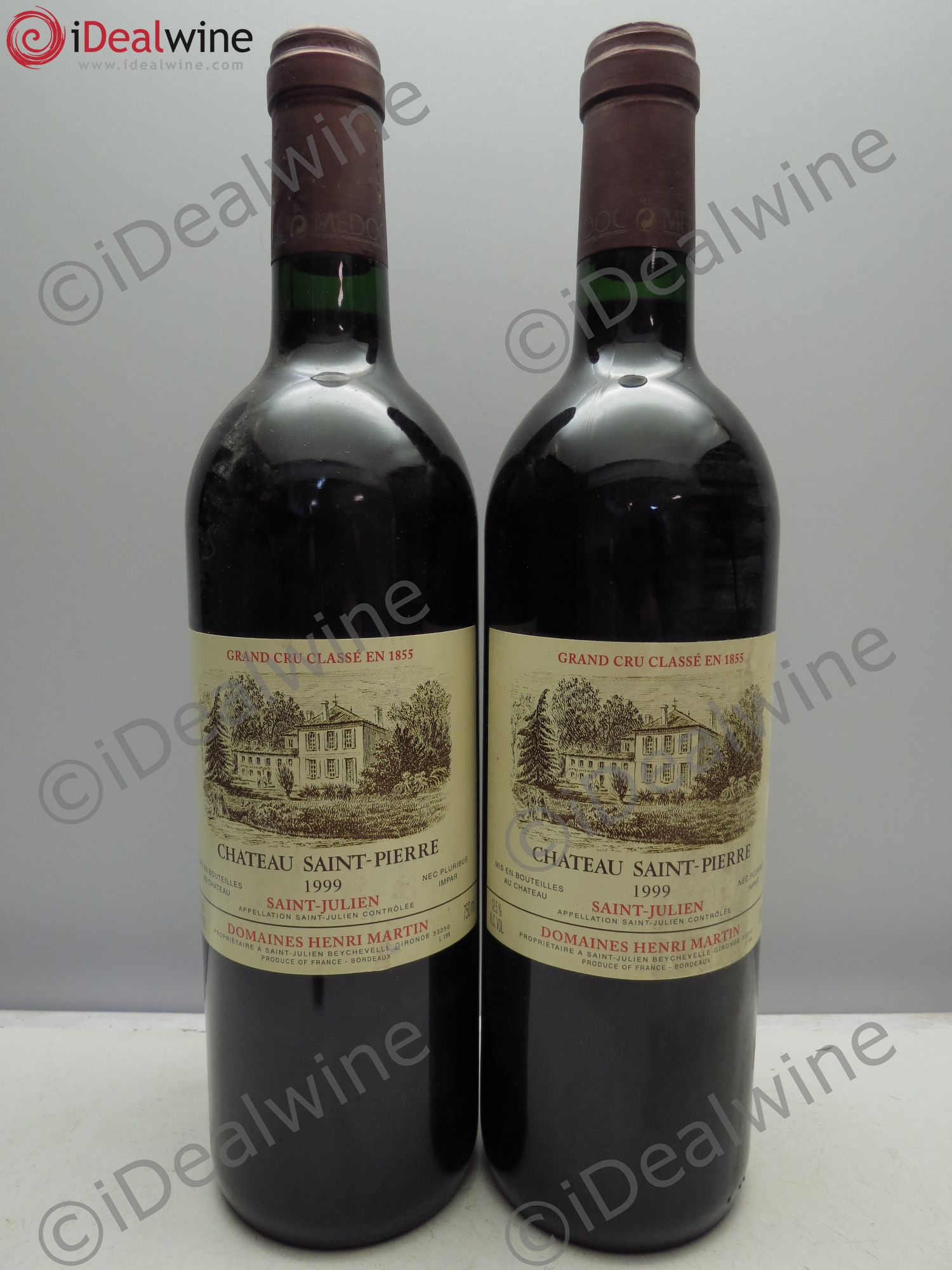 Château Saint-Pierre 4ème Grand Cru Classé (sans prix de reserve/no reserve) 1999 - Lotto di 2 bottiglie - 0