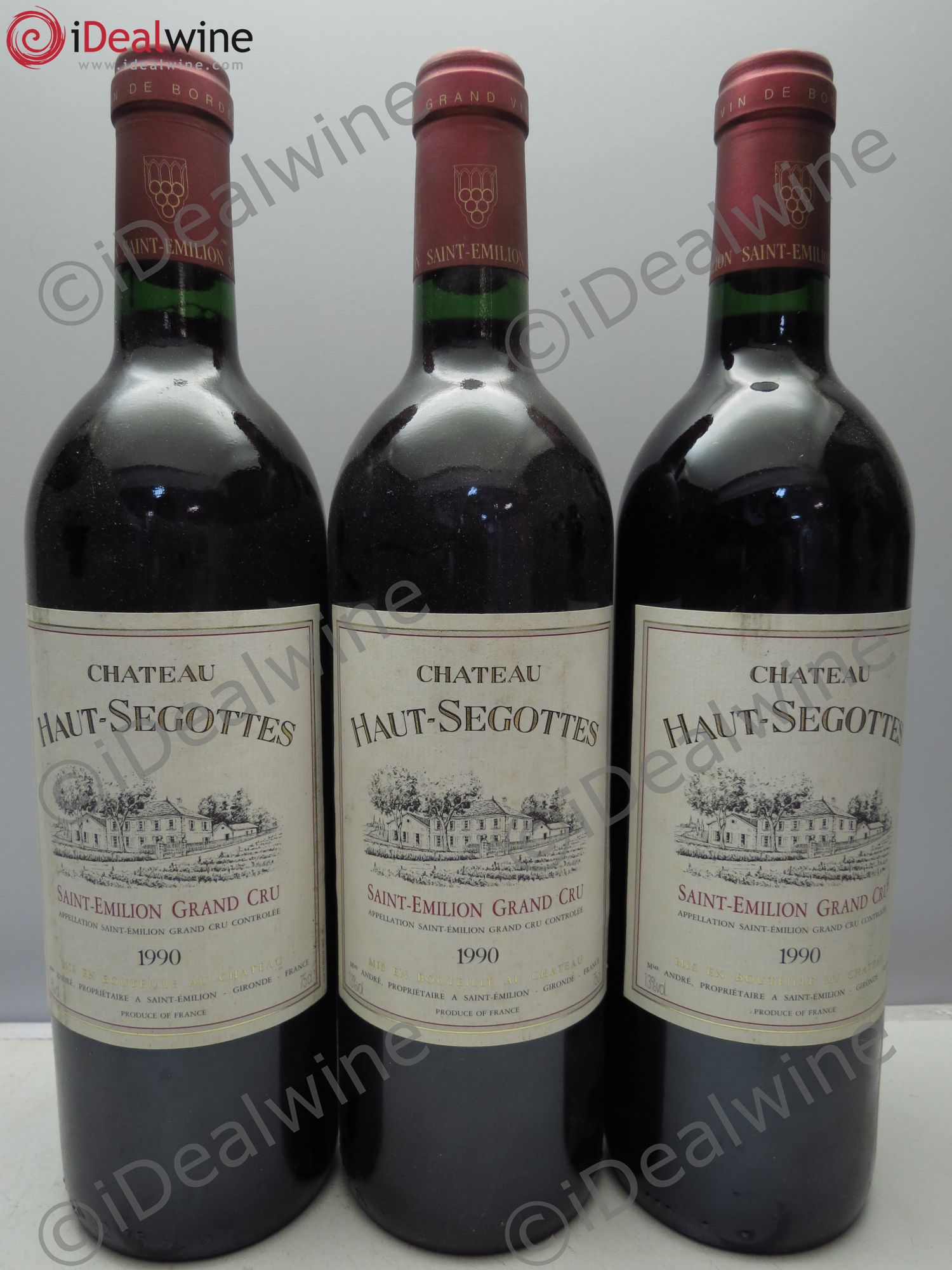 Saint-Émilion Château Haut Segottes(sans prix de reserve/no reserve) 1990 - Posten von 3 Flaschen - 0