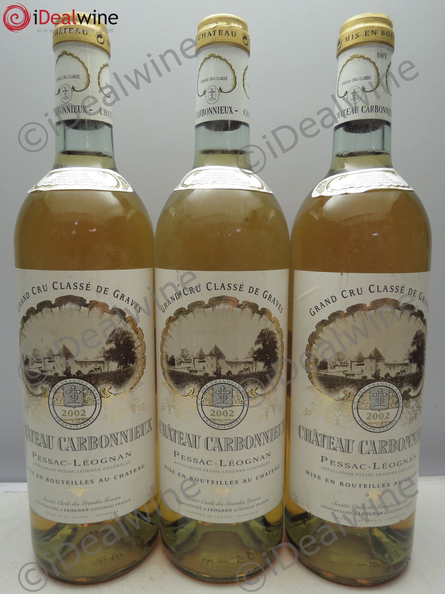 Château Carbonnieux Cru Classé de Graves (sans prix de reserve/no reserve) 2002 - Posten von 3 Flaschen - 0