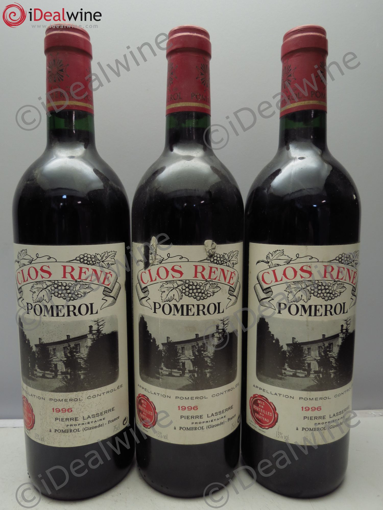 Clos René 1996 - Lot of 3 bottles - 0