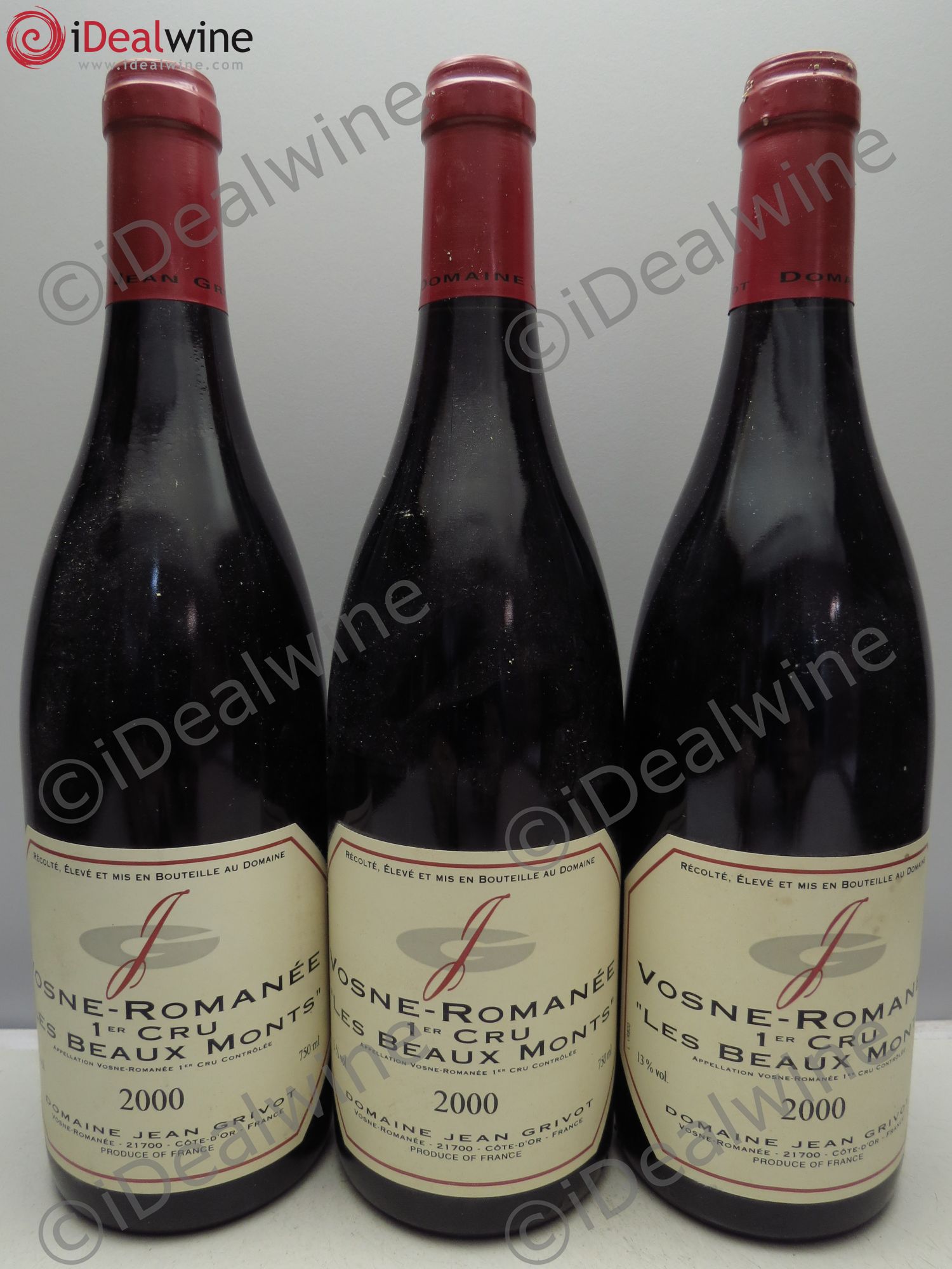 Vosne-Romanée 1er Cru Les Beaux-Monts Jean Grivot 2000 - Lot de 3 bouteilles - 0