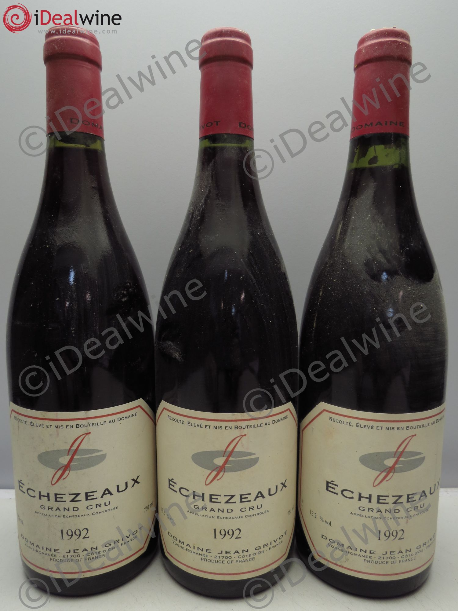 Echezeaux Grand Cru Jean Grivot 1992 - Lot de 3 bouteilles - 0
