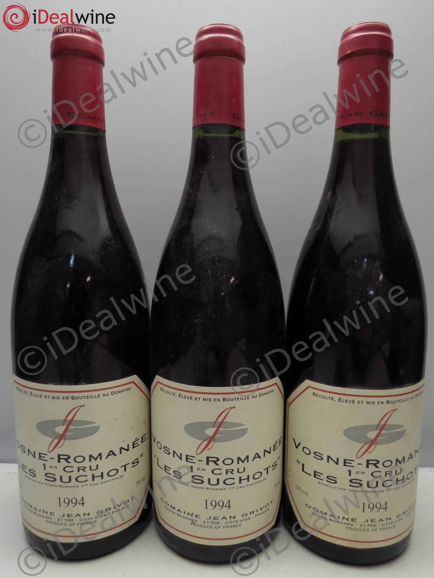 Vosne-Romanée 1er Cru Les Suchots Jean Grivot 1994 - Lot de 3 bouteilles - 0
