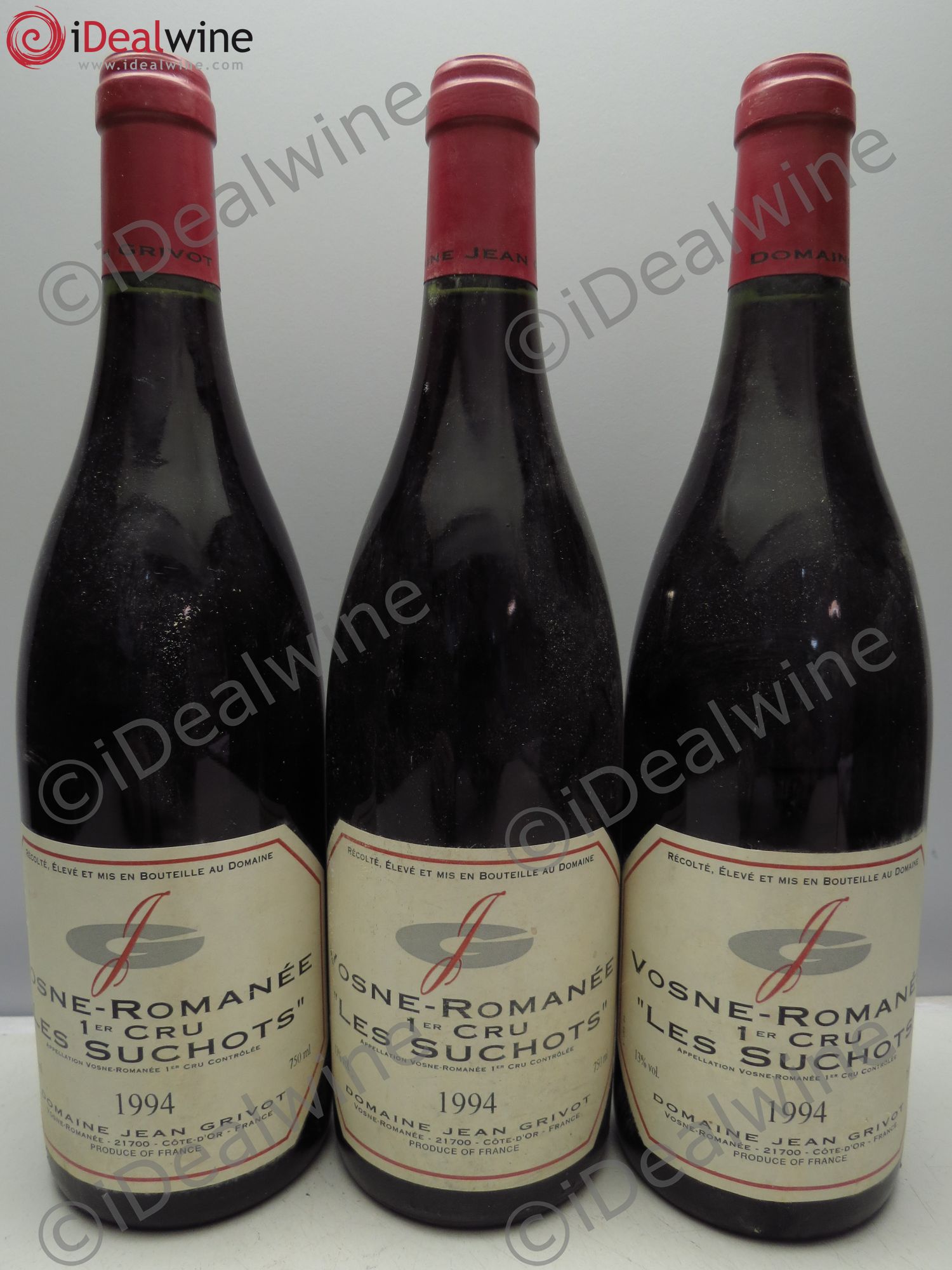 Vosne-Romanée 1er Cru Les Suchots Jean Grivot 1994 - Lot de 3 bouteilles - 0