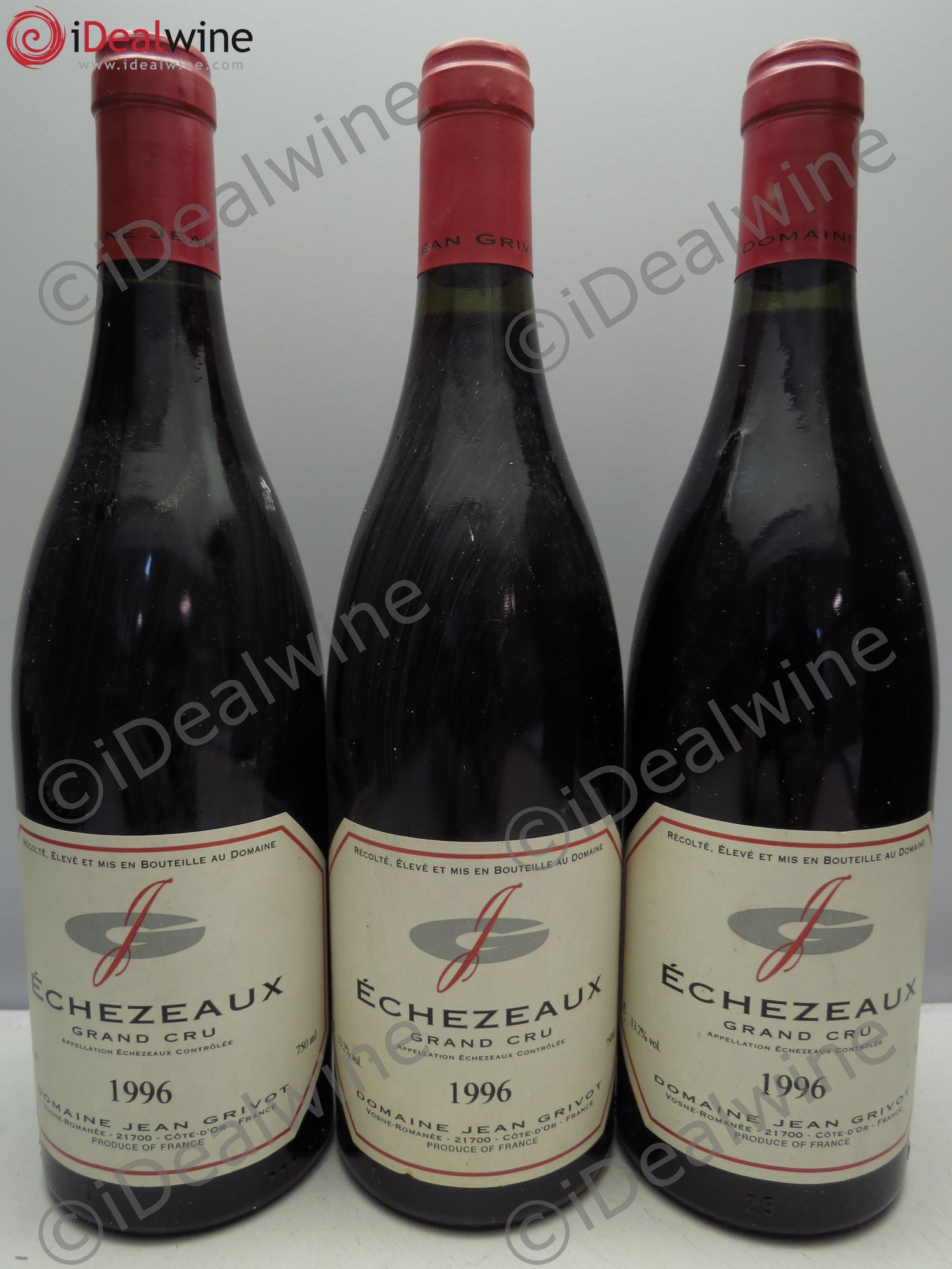 Echezeaux Grand Cru Jean Grivot 1996 - Lot de 3 bouteilles - 0