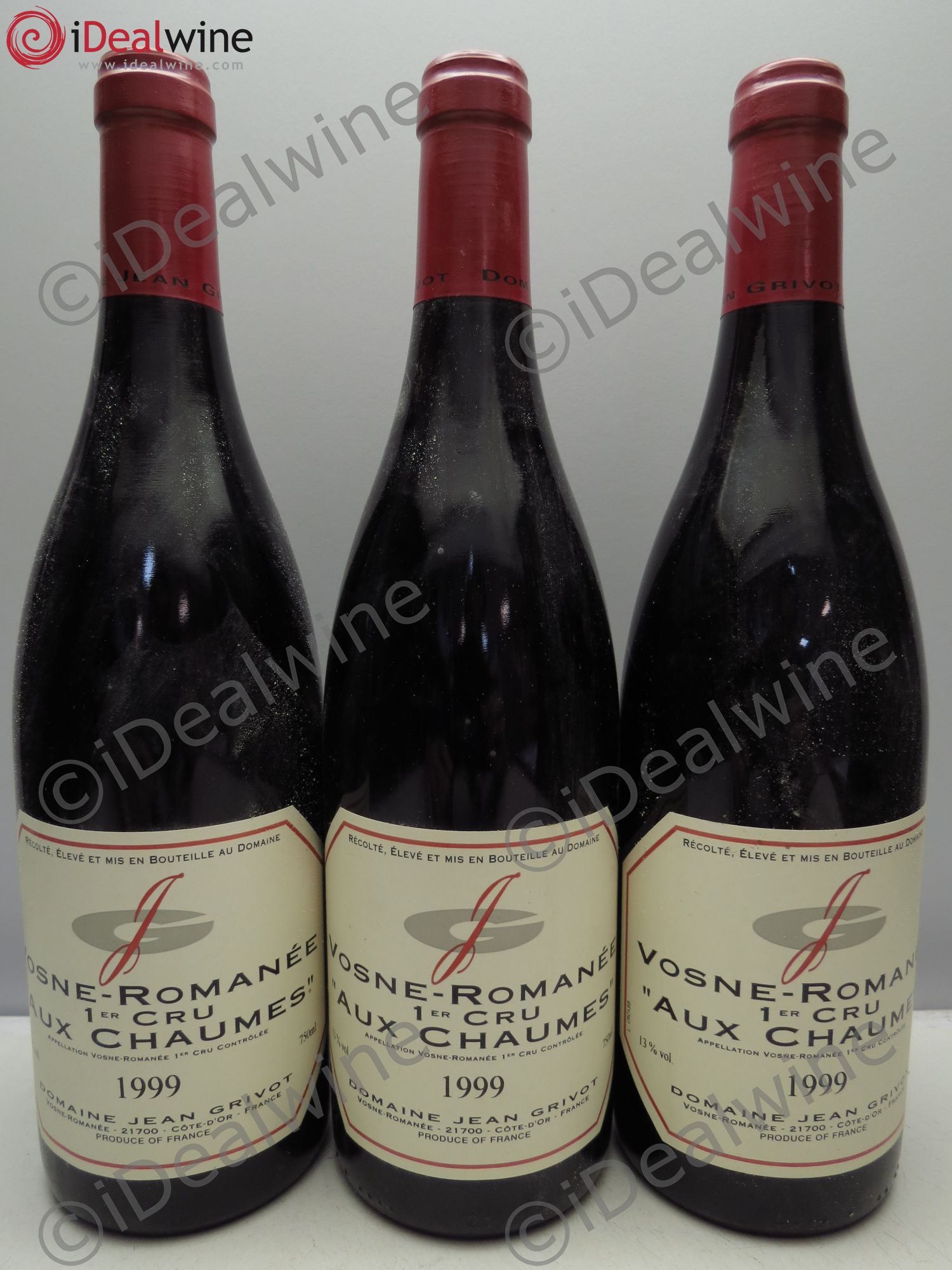 Vosne-Romanée 1er Cru Aux Chaumes Jean Grivot 1999 - Lot de 3 bouteilles - 0
