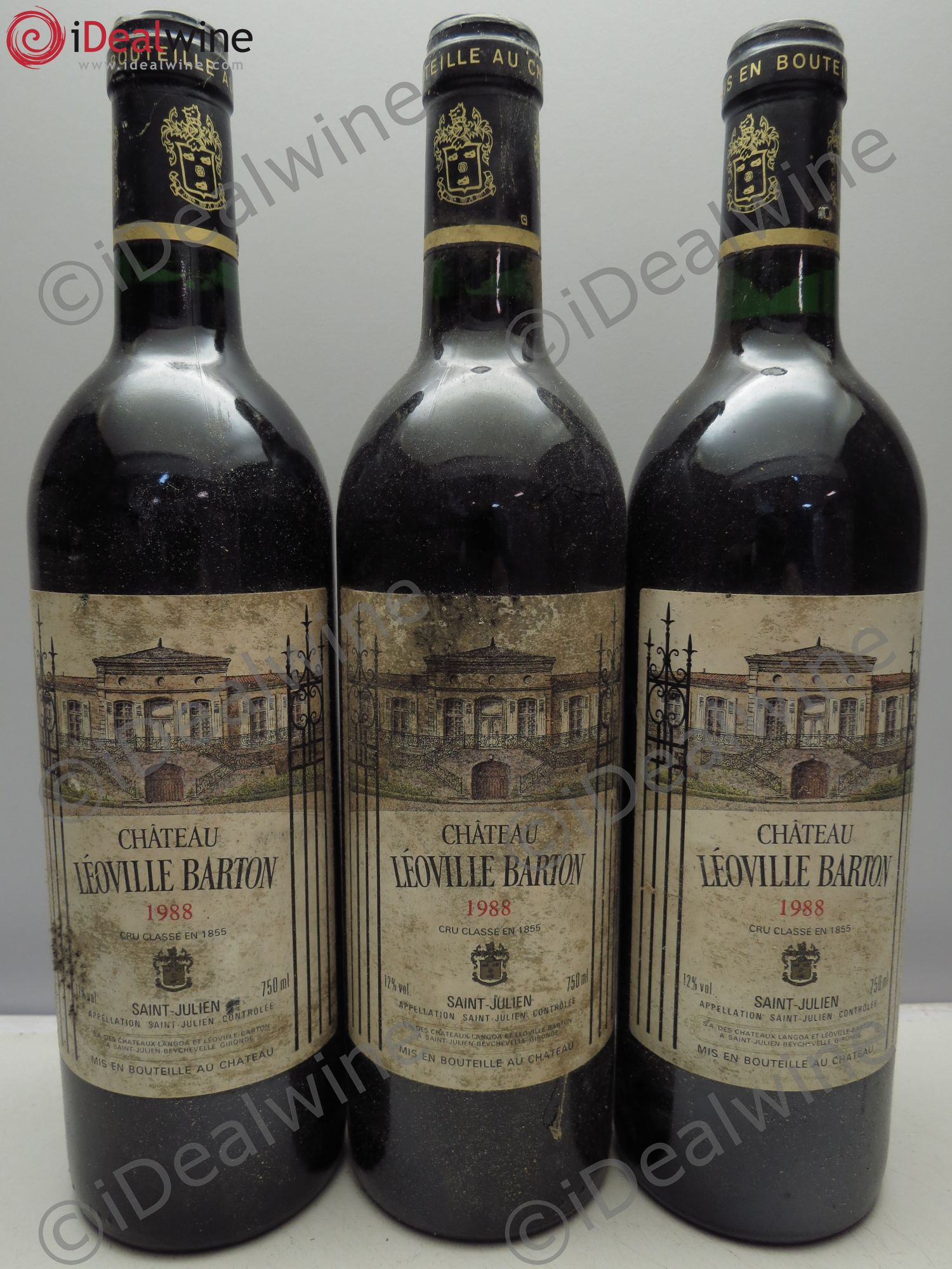 Château Léoville Barton 2ème Grand Cru Classé 1988 - Lot de 3 bouteilles - 0