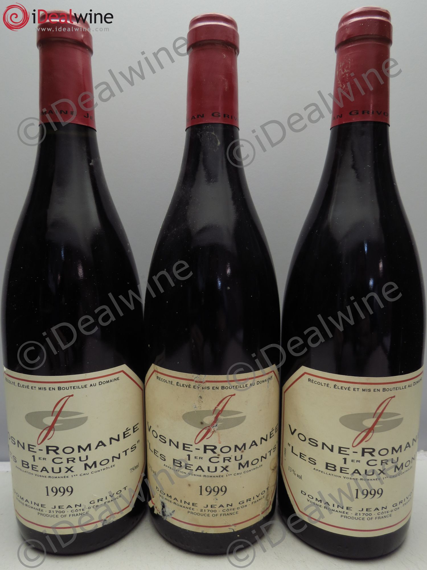 Vosne-Romanée 1er Cru Les Beaux-Monts Jean Grivot 1999 - Lot de 3 bouteilles - 0