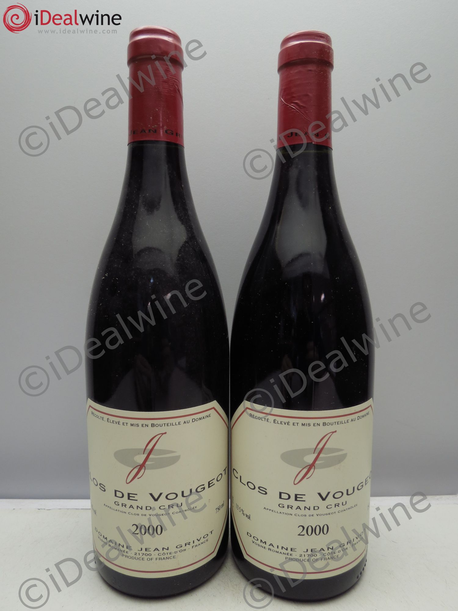 Clos de Vougeot Grand Cru Jean Grivot 2000 - Lot de 2 bouteilles - 0