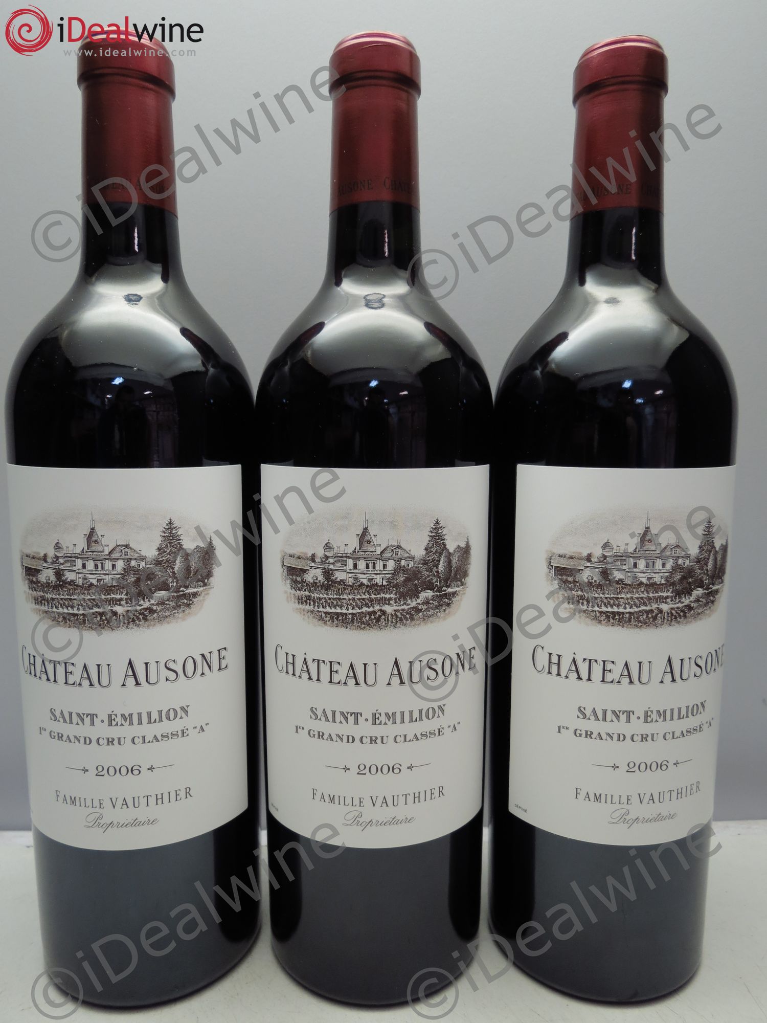 Château Ausone 1er Grand Cru Classé A 2006 - Lot de 3 bouteilles - 0