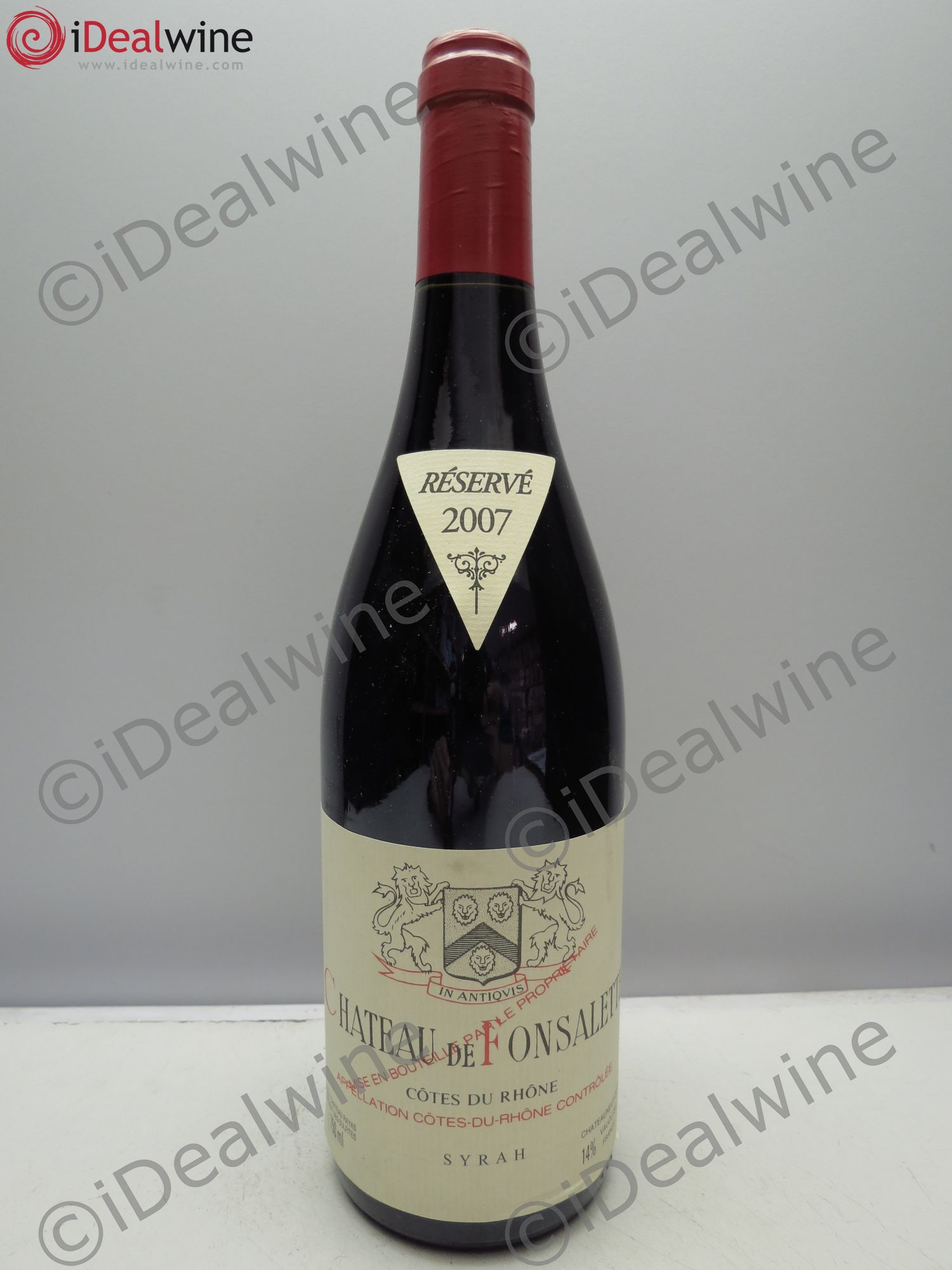 Côtes-du-Rhône Cuvée Syrah Château de Fonsalette 2007 - Lot de 1 bouteille - 0