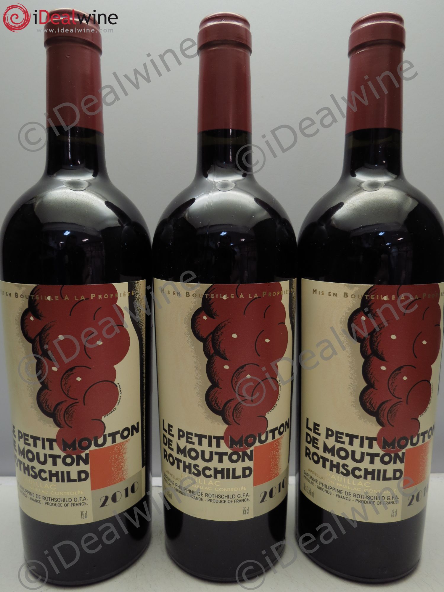 Petit Mouton Second Vin 2010 - Lot de 3 bouteilles - 0