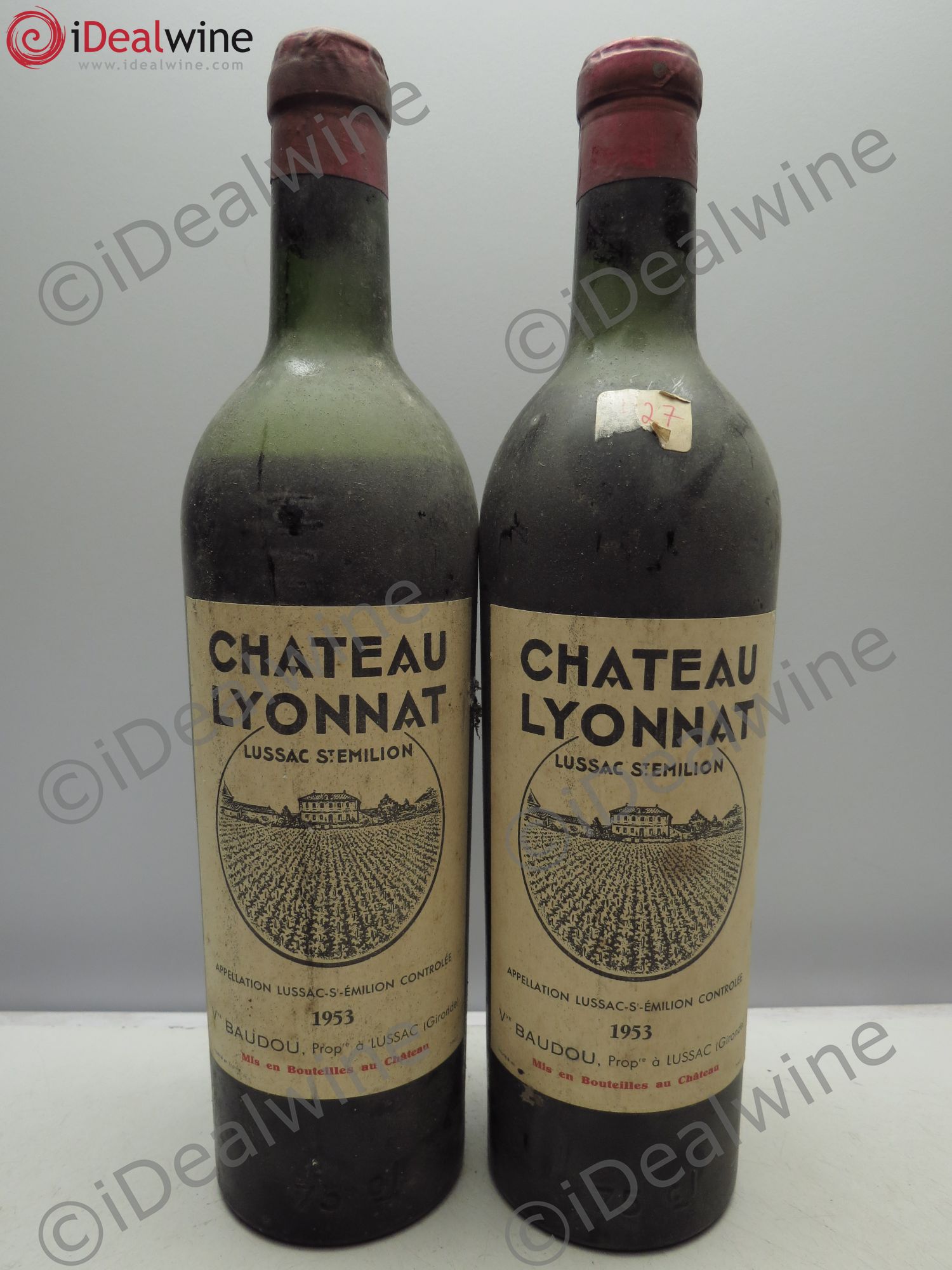 Château Lyonnat (sans prix de reserve/no reserve) 1953 - Posten von 2 Flaschen - 0
