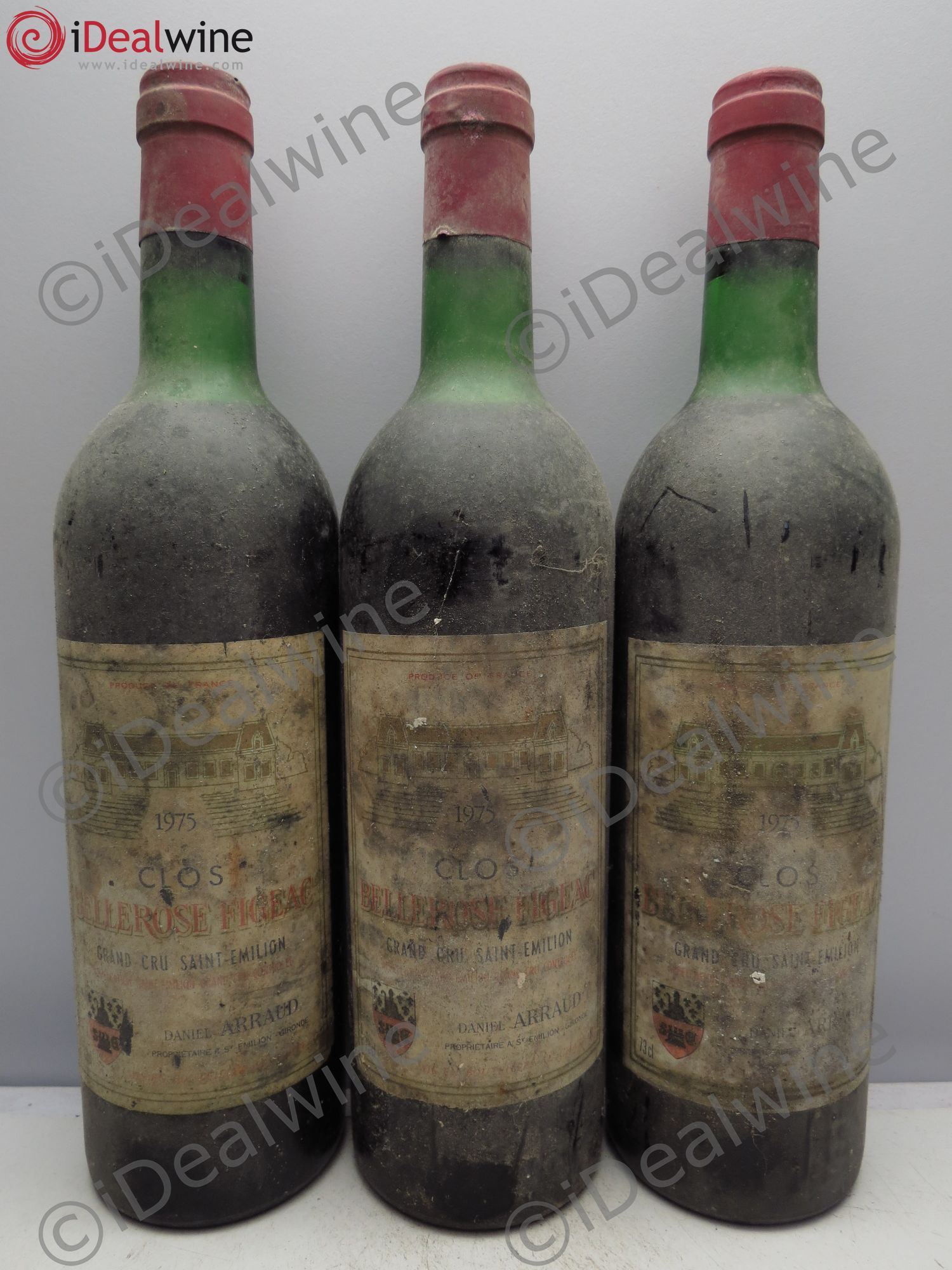 Saint-Émilion Clos Bellerose Figeac (sans prix de reserve/no reserve) 1975 - Posten von 3 Flaschen - 0