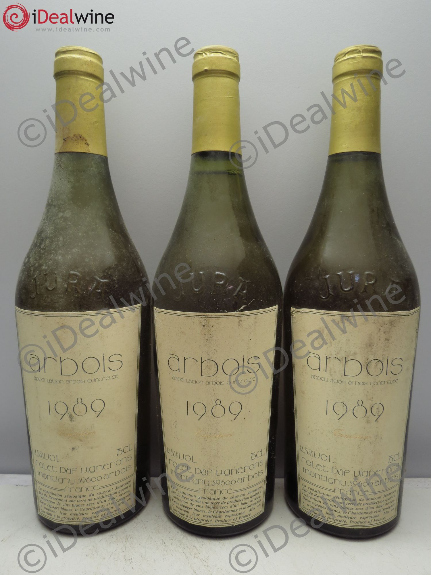 Arbois Tradition Rolet (sans prix de reserve/no reserve) 1989 - Posten von 3 Flaschen - 0