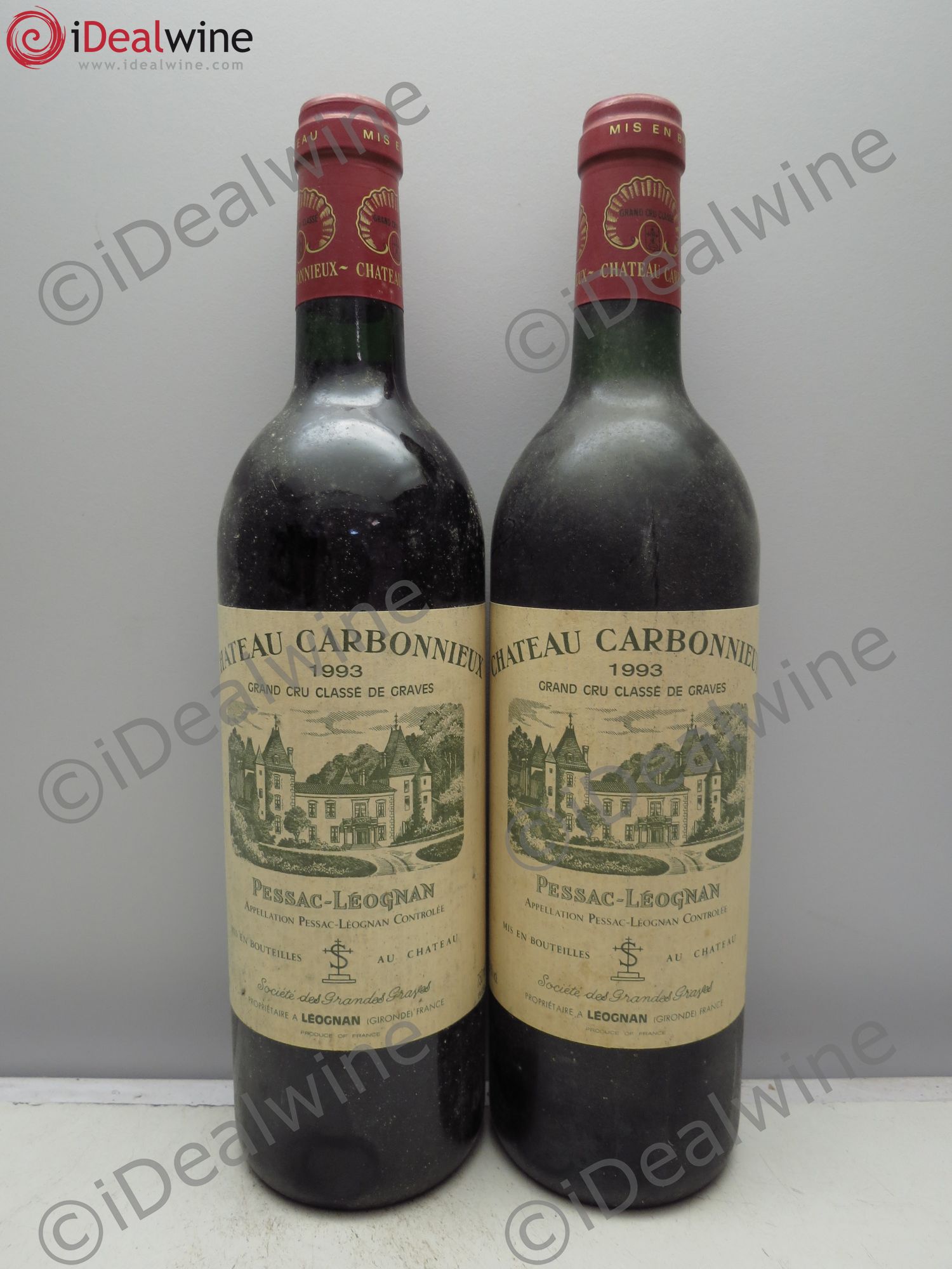 Château Carbonnieux Cru Classé de Graves (sans prix de reserve/no reserve) 1993 - Lotto di 2 bottiglie - 0