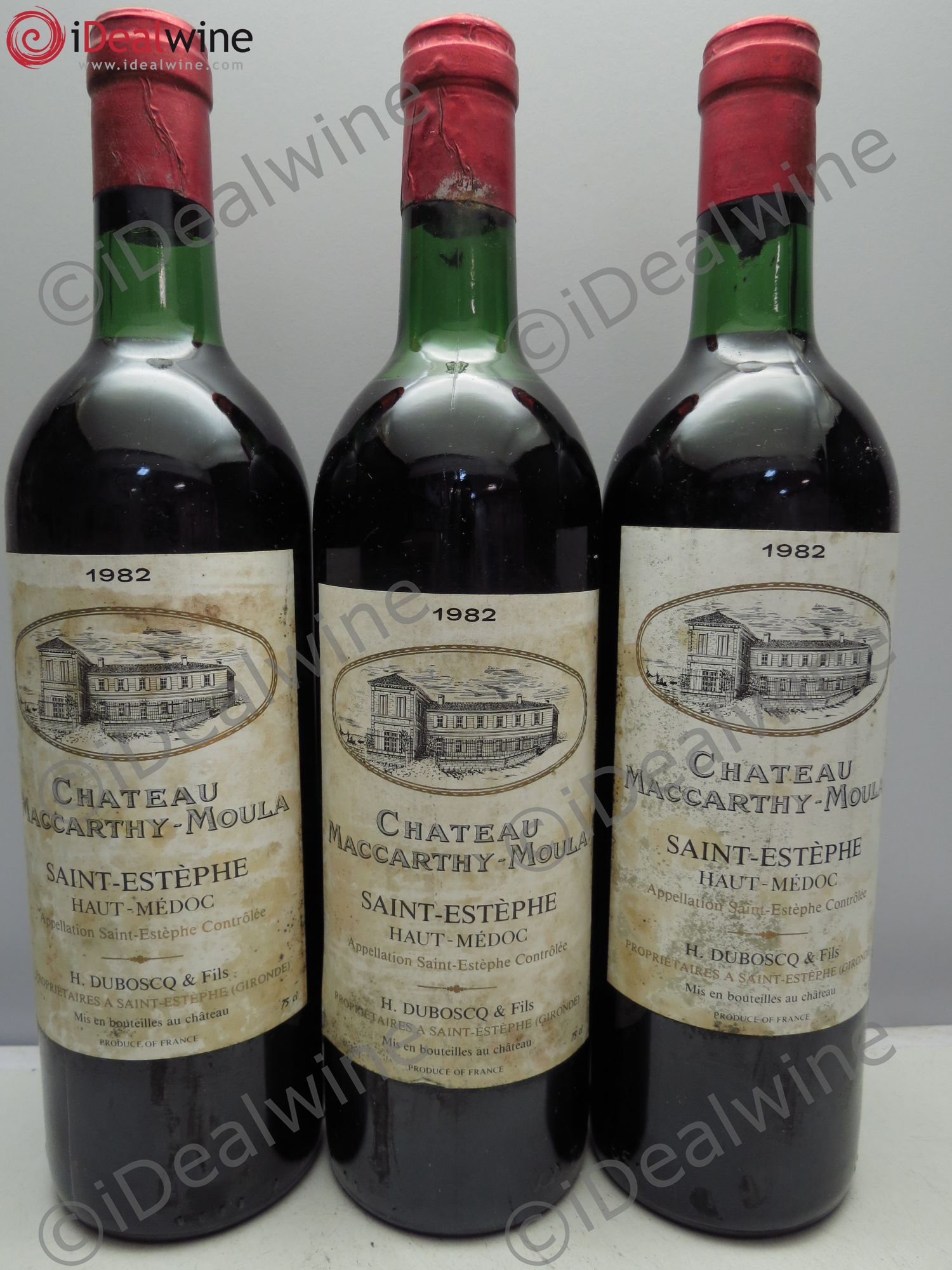 Saint-Estèphe Château Maccarthy-Moula 1982 - Posten von 3 Flaschen - 0