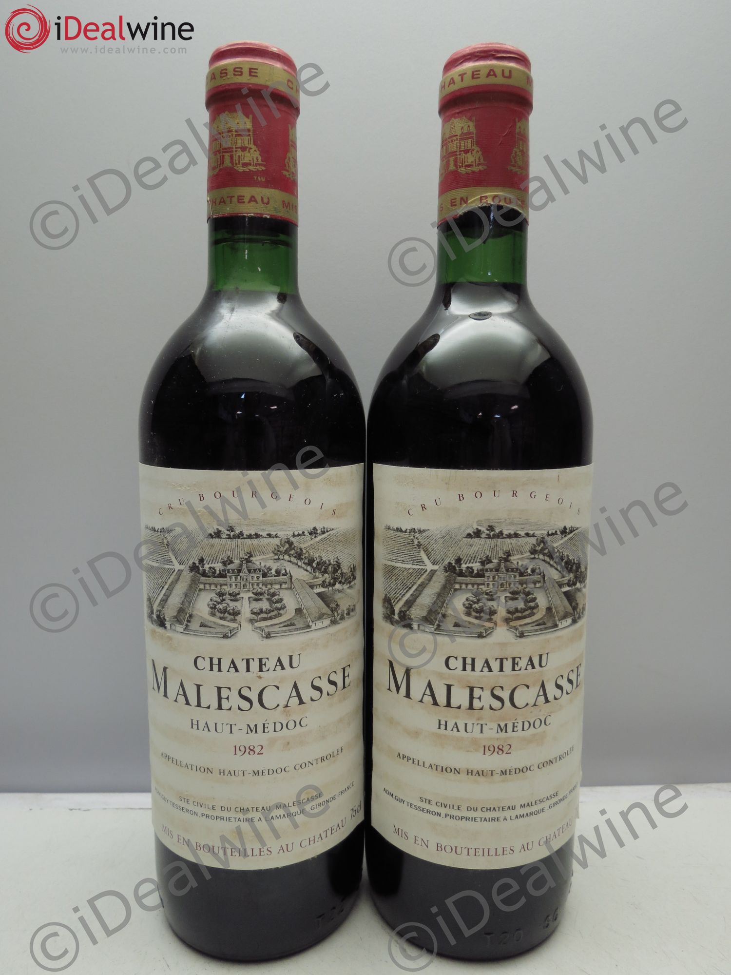 Château Malescasse Cru Bourgeois Exceptionnel 1982 - Lot de 2 bouteilles - 0