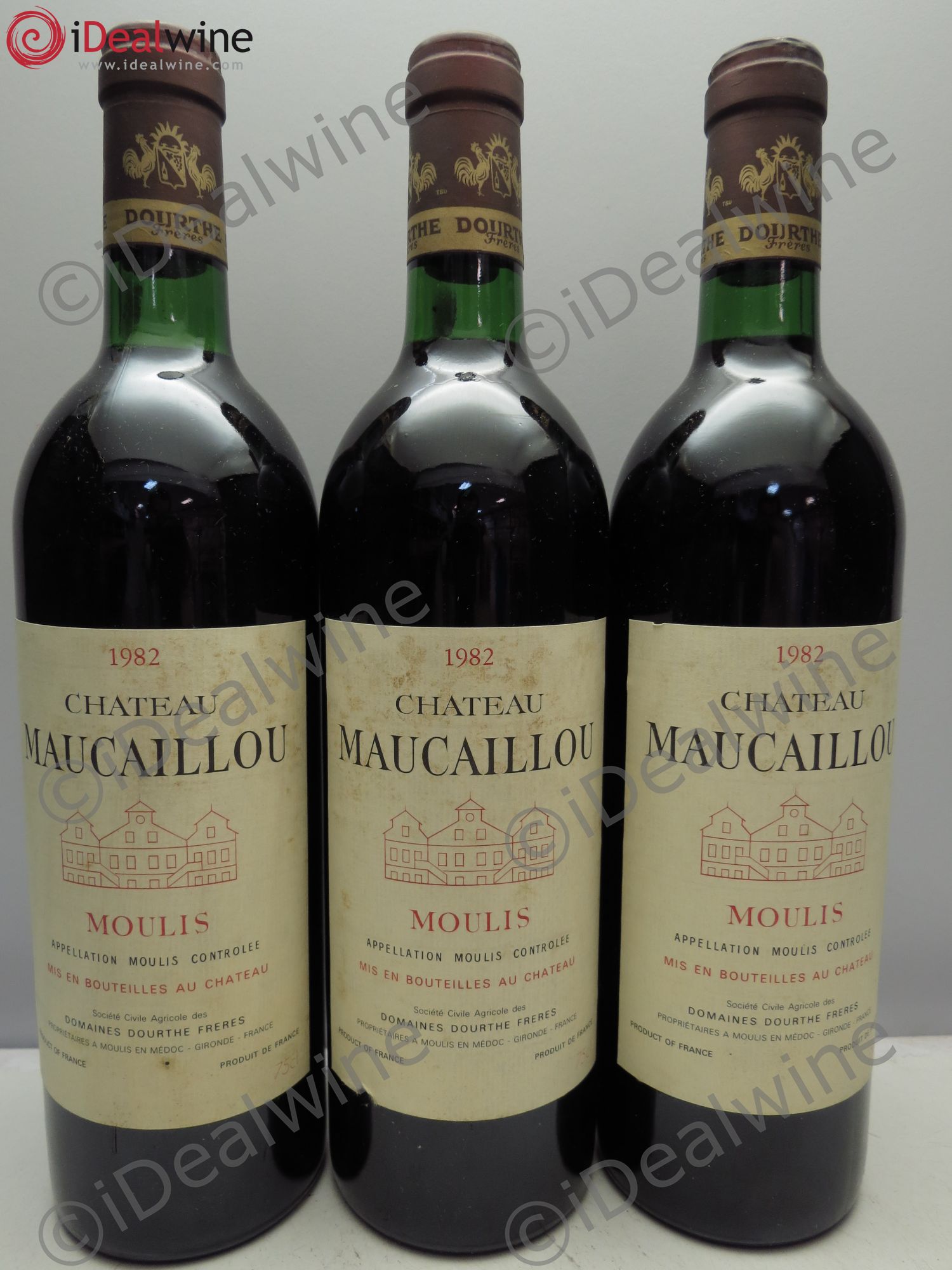 Château Maucaillou 1982 - Lot de 3 bouteilles - 0