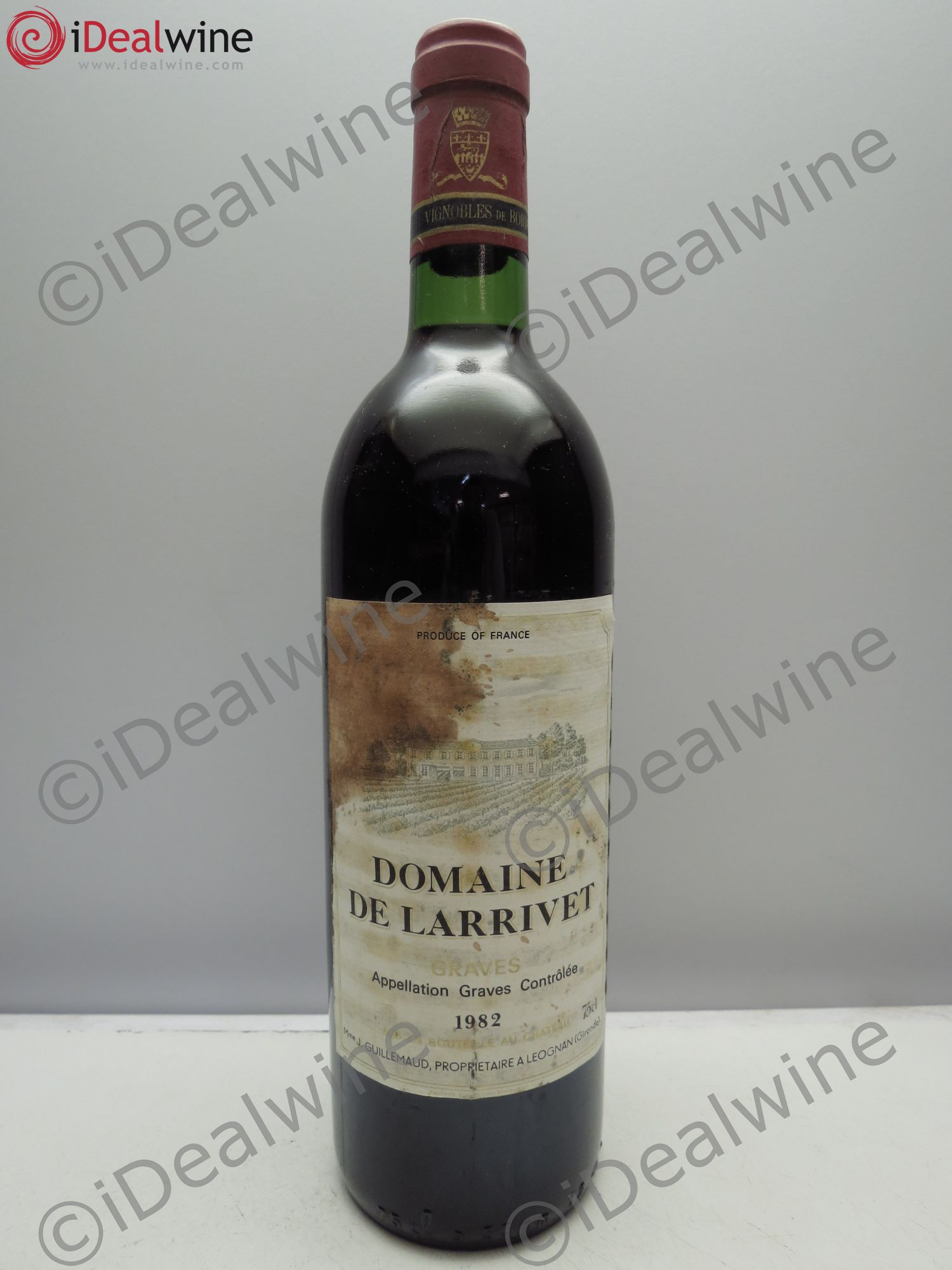 Graves Domaine de Larrivet 1982 - Lot de 6 bouteilles - 0