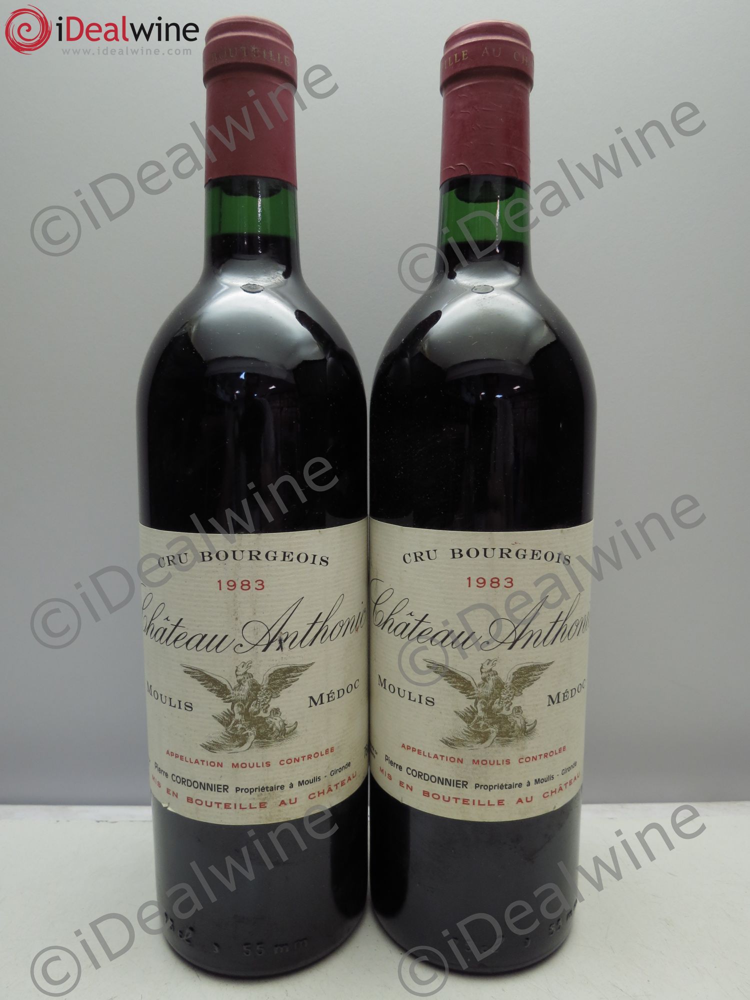 Château Anthonic Cru Bourgeois 1983 - Lot de 2 bouteilles - 0