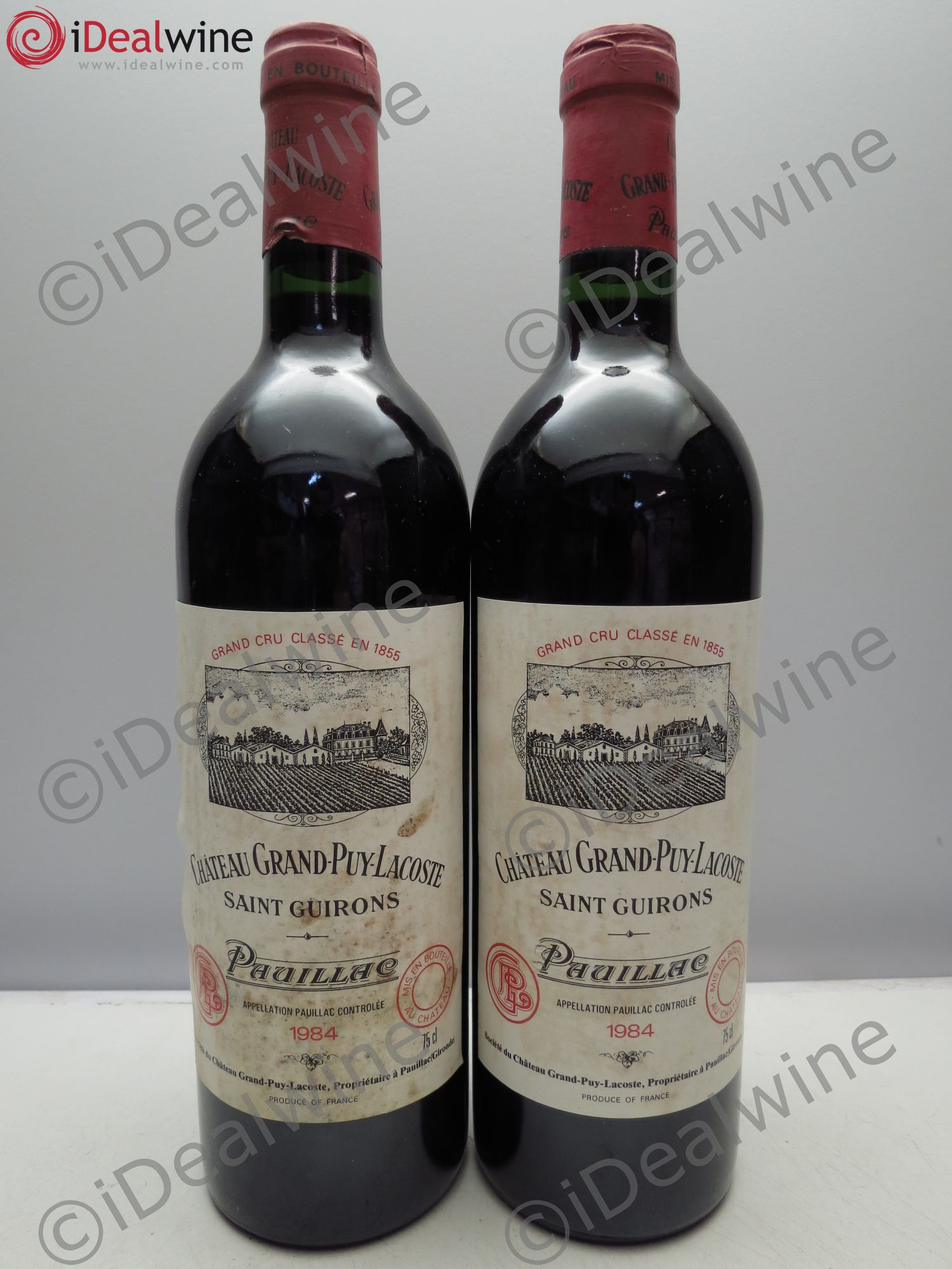 Château Grand Puy Lacoste 5ème Grand Cru Classé 1984 - Lot de 2 bouteilles - 0