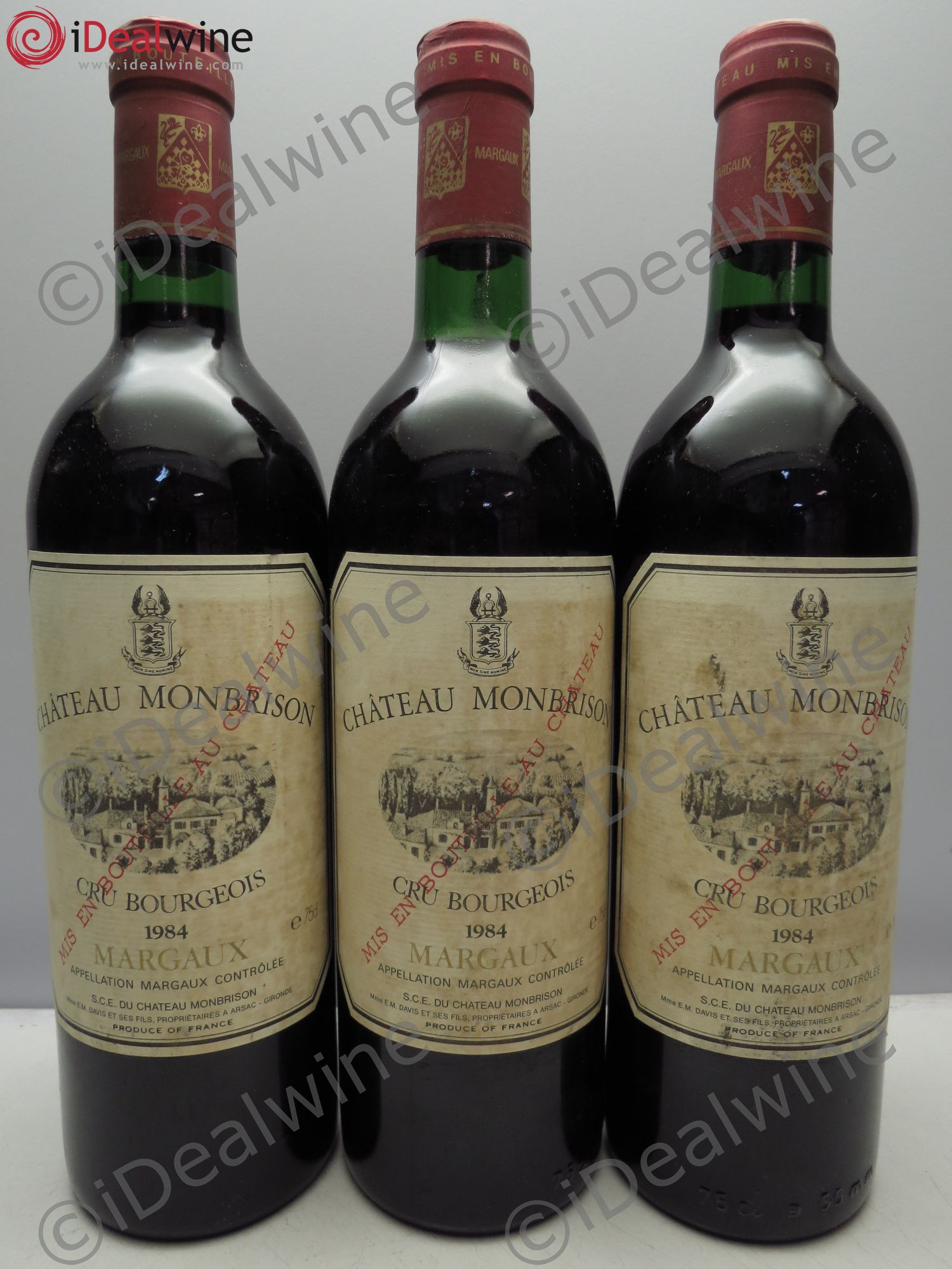 Château Monbrison 1984 - Lot de 3 bouteilles - 0