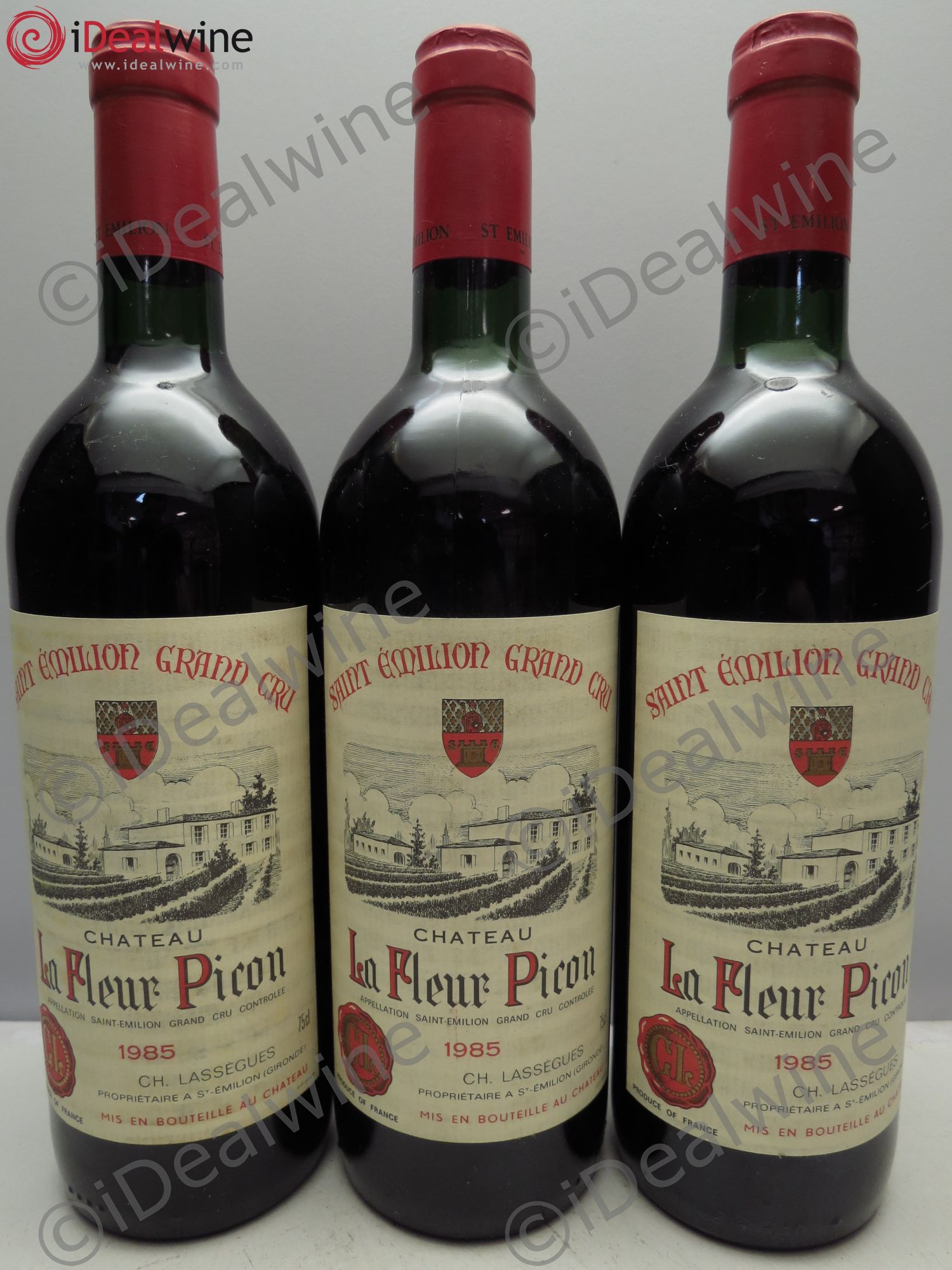 Saint-Émilion Château La Fleur Picon 1985 - Posten von 3 Flaschen - 0