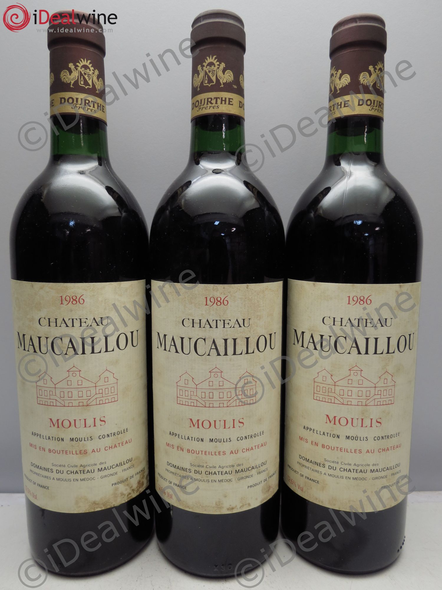 Château Maucaillou 1986 - Lot de 3 bouteilles - 0