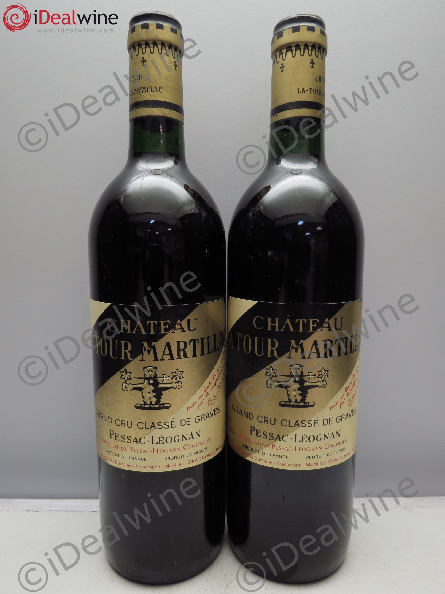 Château Latour-Martillac Cru Classé de Graves 1987 - Lot de 2 bouteilles - 0