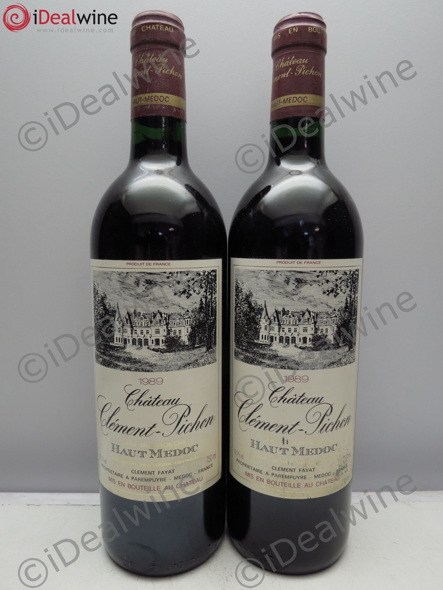 Château Clément-Pichon Cru Bourgeois 1989 - Lot de 2 bouteilles - 0