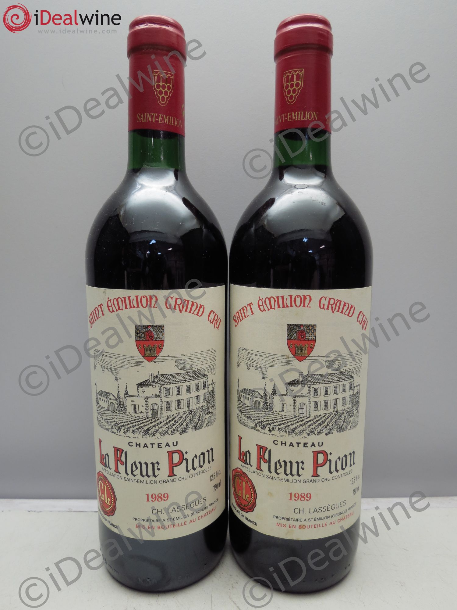 Saint-Émilion Château La Fleur Picon 1989 - Posten von 2 Flaschen - 0