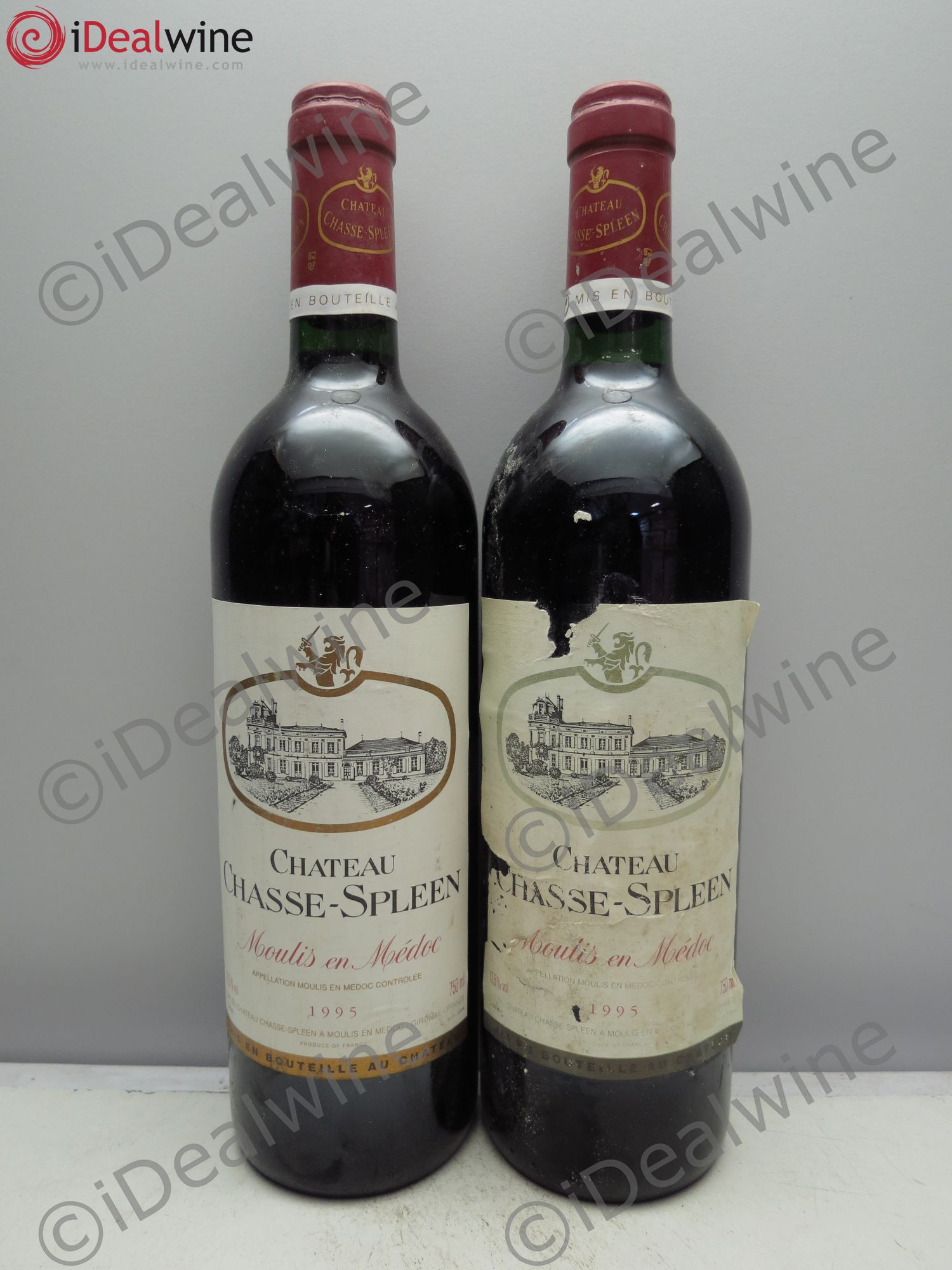 Château Chasse Spleen (sans prix de reserve/no reserve) 1995 - Posten von 2 Flaschen - 0