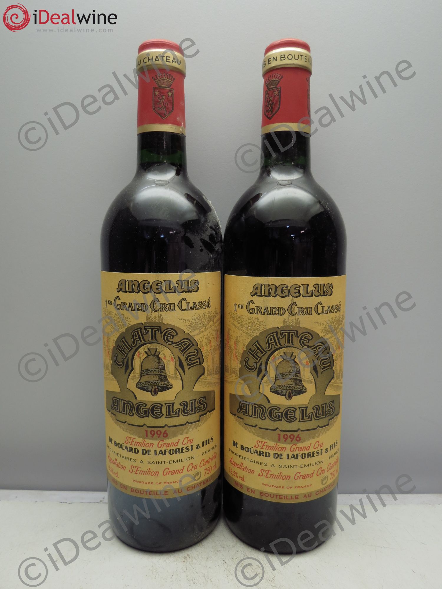 Château Angélus 1er Grand Cru Classé A 1996 - Lot de 2 bouteilles - 0