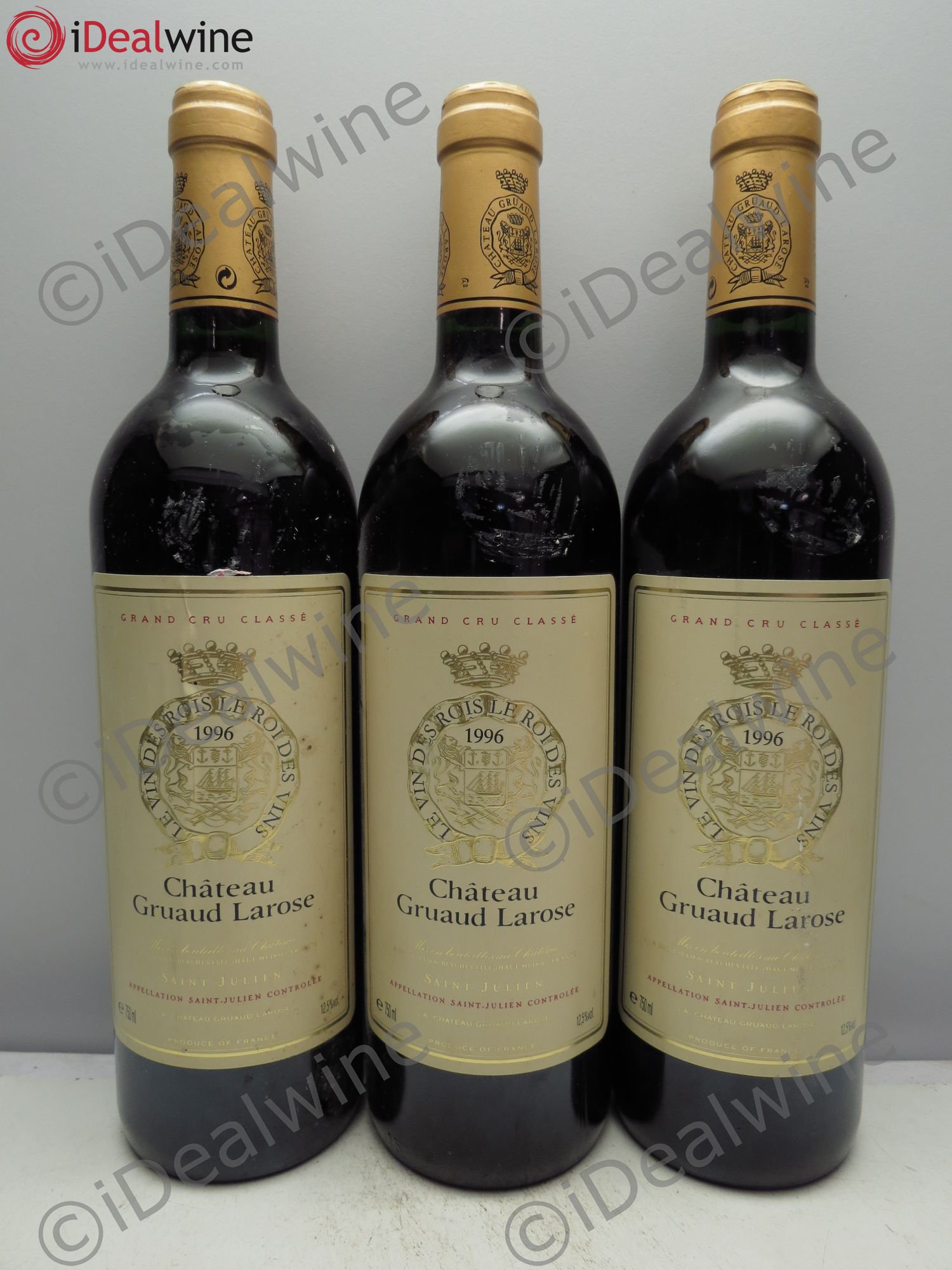 Château Gruaud Larose 2ème Grand Cru Classé 1996 - Lot de 3 bouteilles - 0