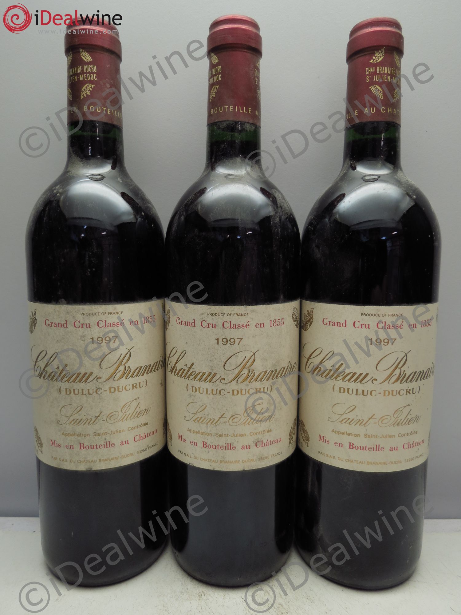 Château Branaire Ducru 4ème Grand Cru Classé (sans prix de reserve/no reserve) 1997 - Lotto di 3 bottiglie - 0