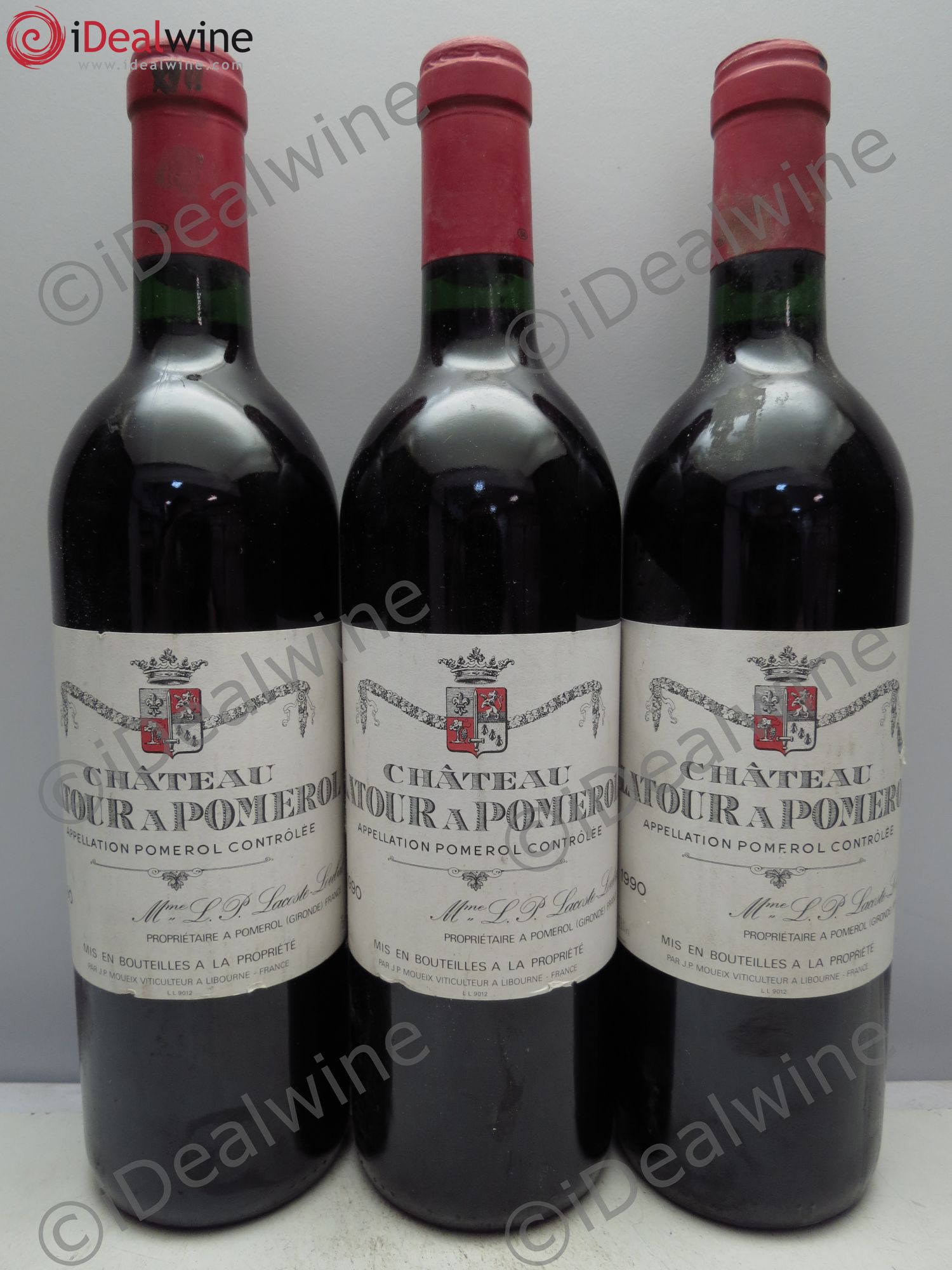 Château Latour à Pomerol 1990 - Lot de 3 bouteilles - 0