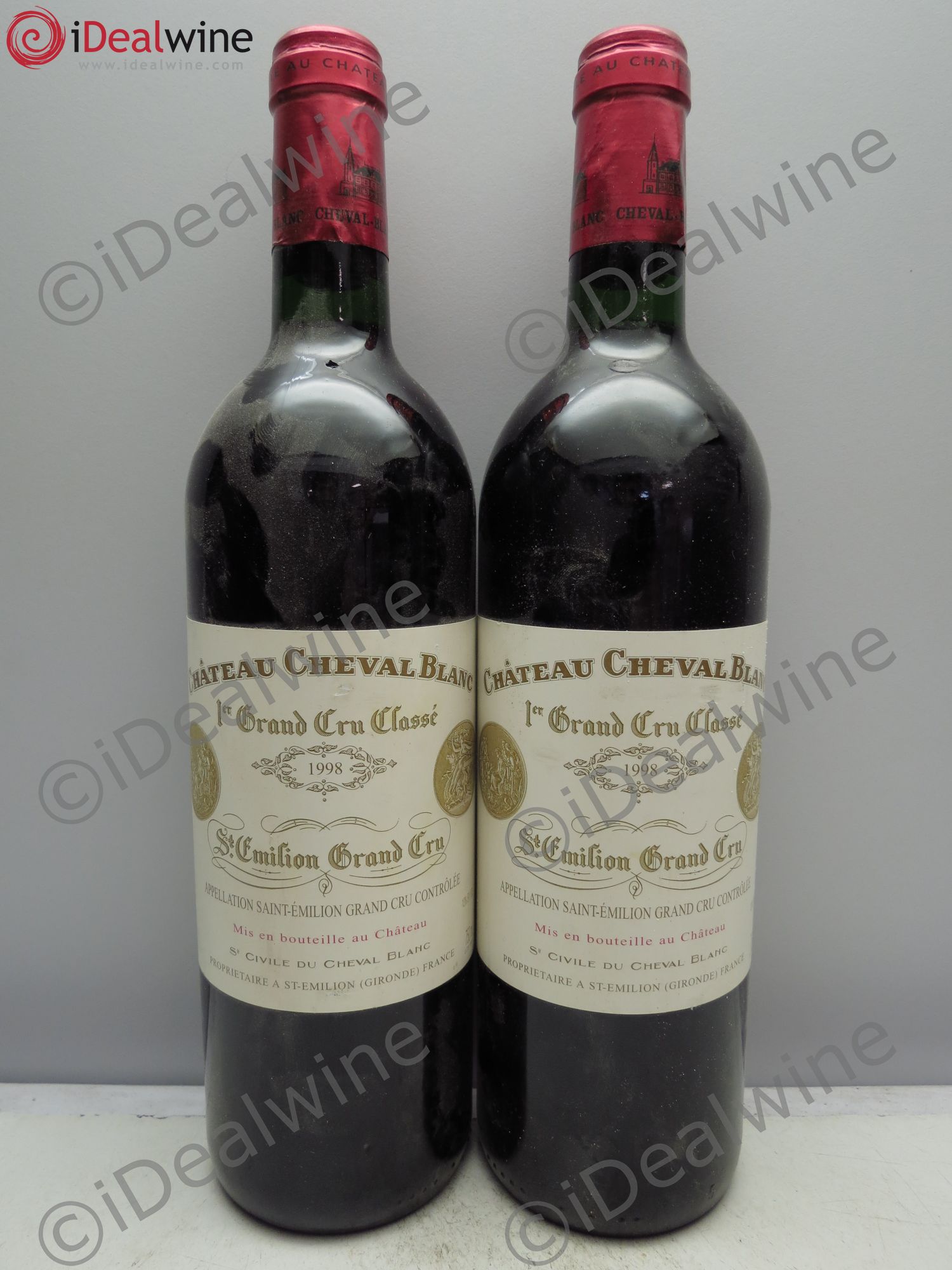Château Cheval Blanc 1er Grand Cru Classé A 1998 - Lot de 2 bouteilles - 0