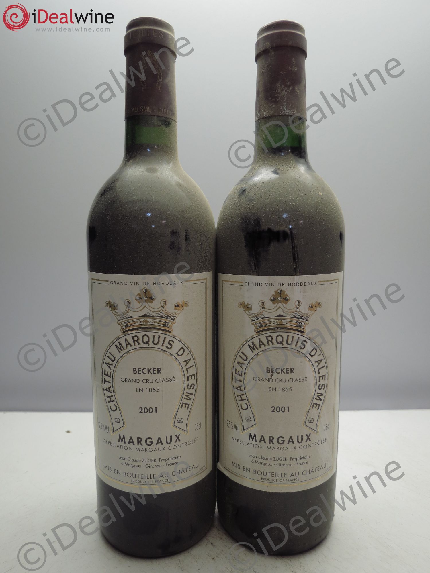 Château Marquis d'Alesme (sans prix de réserve / no reserve) 2001 - Lotto di 2 bottiglie - 0
