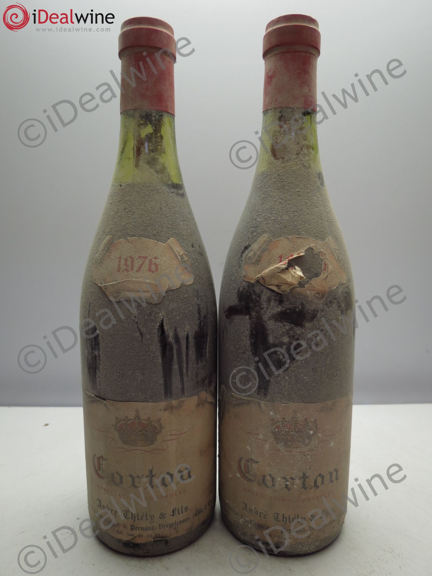 Corton Grand Cru Domaine André Chiely (sans prix de reserve/no reserve) 1976 - Posten von 2 Flaschen - 0