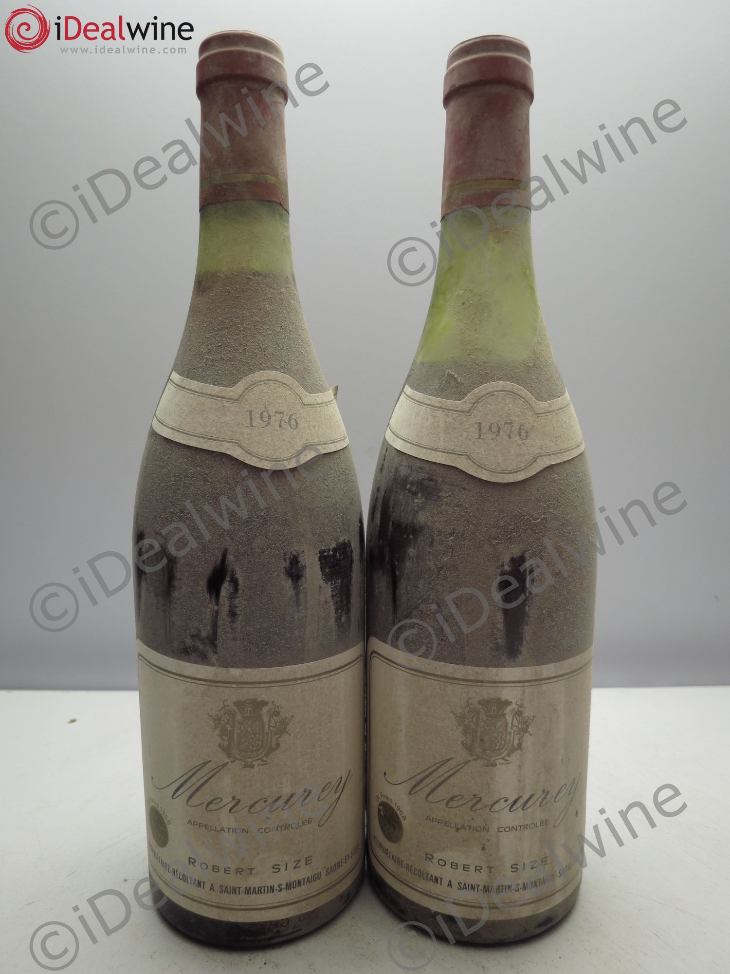 Mercurey Domaine Robert Size(sans prix de réserve / no reserve) 1976 - Posten von 2 Flaschen - 0