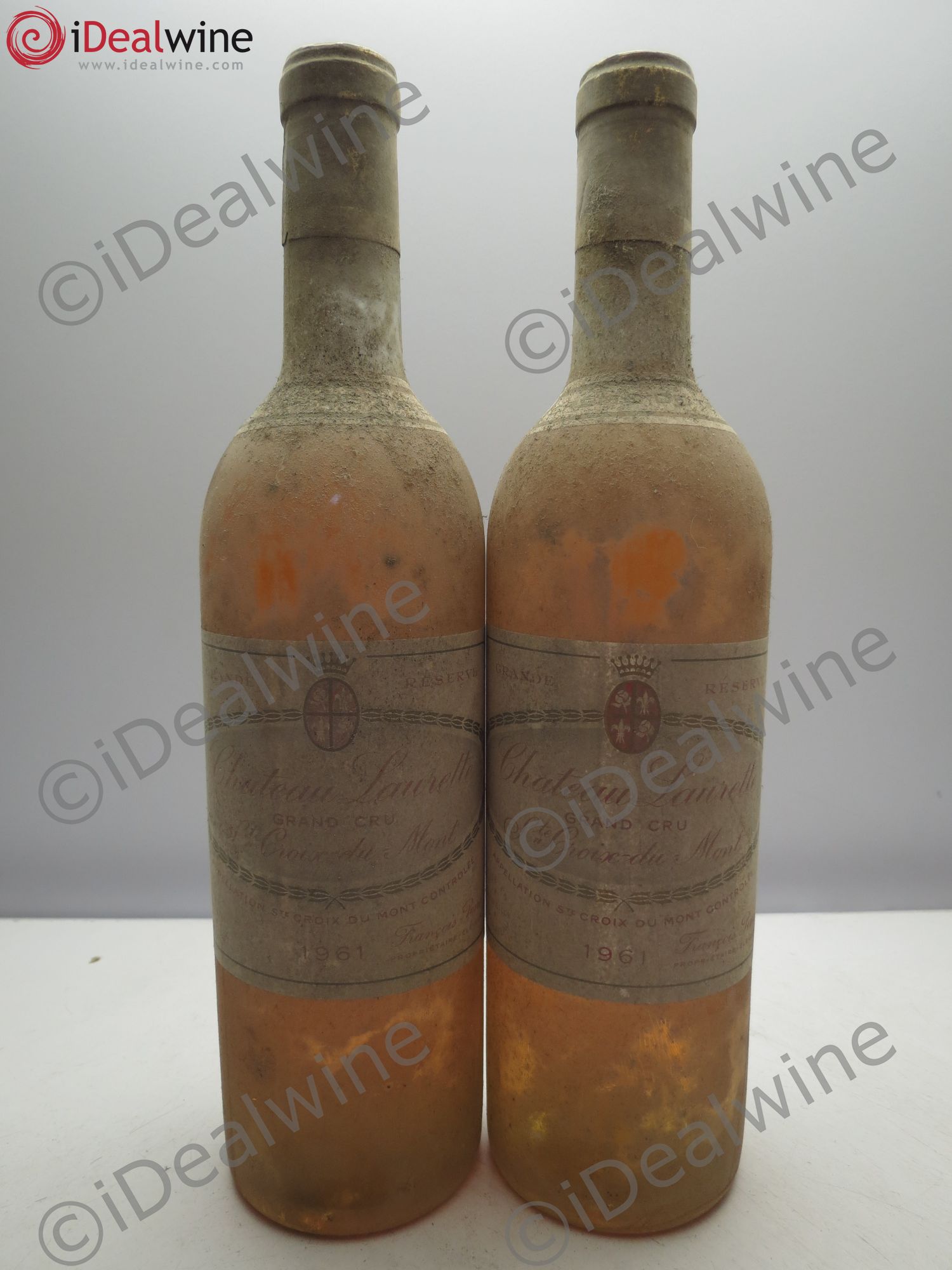 Sainte-Croix-du-Mont Château Laurette "Crème de tête" Grande Réserve 1961 - Lotto di 2 bottiglie - 0