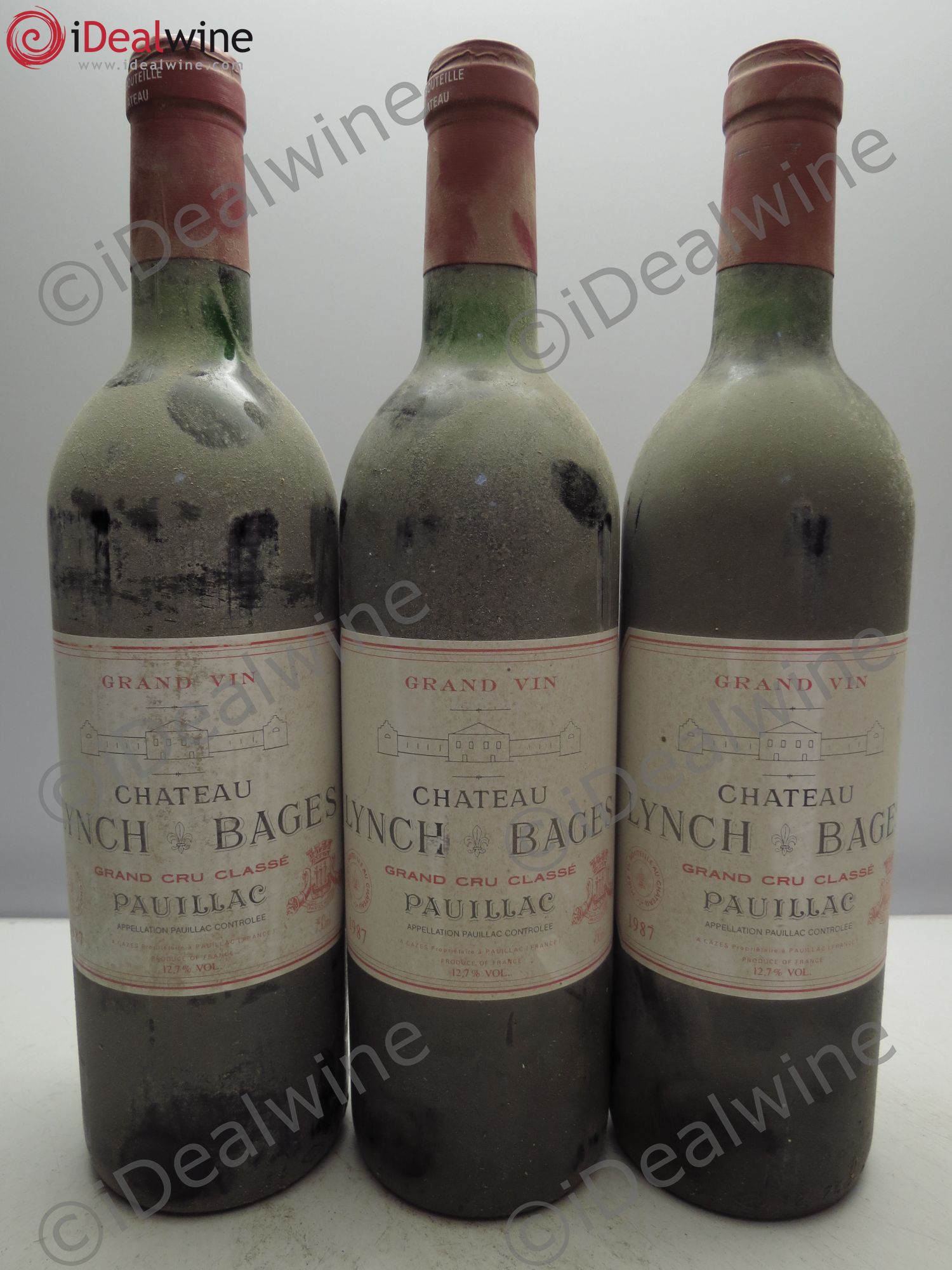 Château Lynch Bages 5ème Grand Cru Classé 1987 - Lot de 3 bouteilles - 0