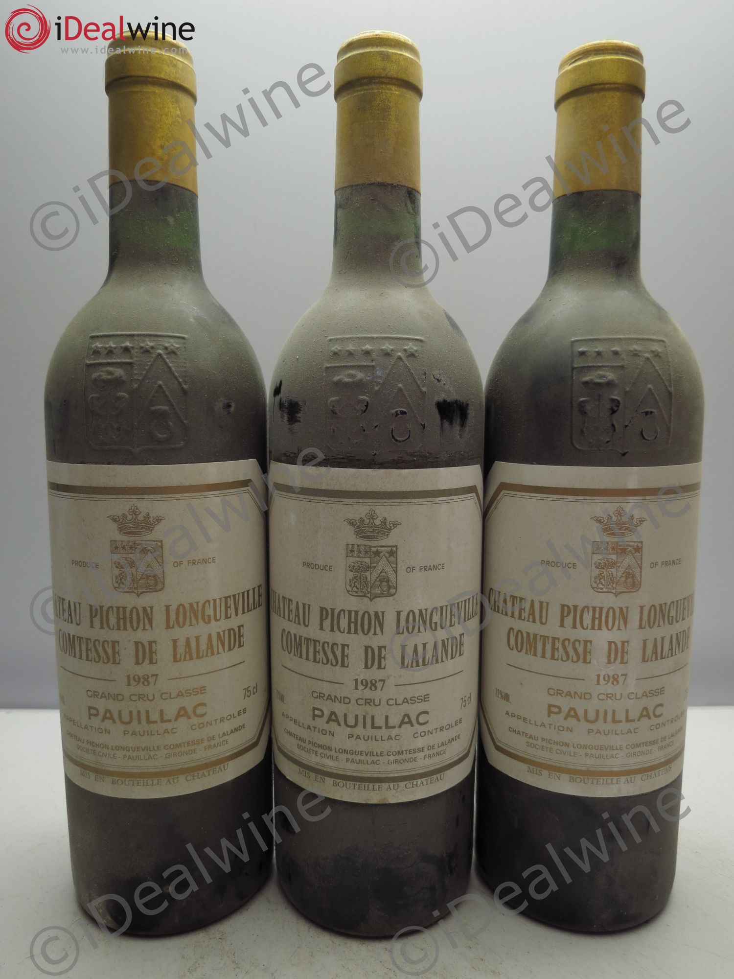 Château Pichon Longueville Comtesse de Lalande 2ème Grand Cru Classé 1987 - Lot de 3 bouteilles - 0