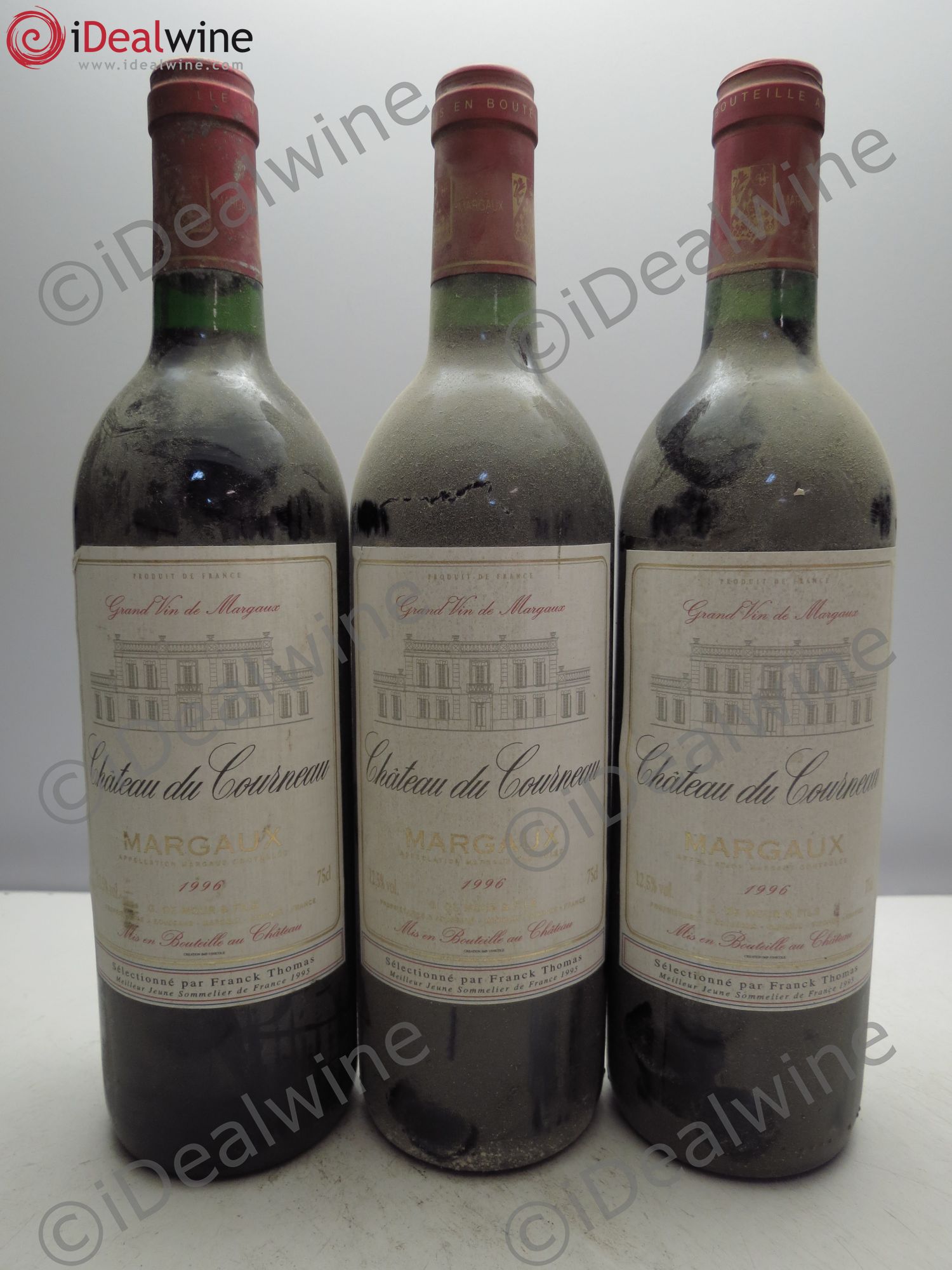 Bordeaux Château Courneau Margaux (sans prix de reserve/no reserve) 1996 - Posten von 3 Flaschen - 0