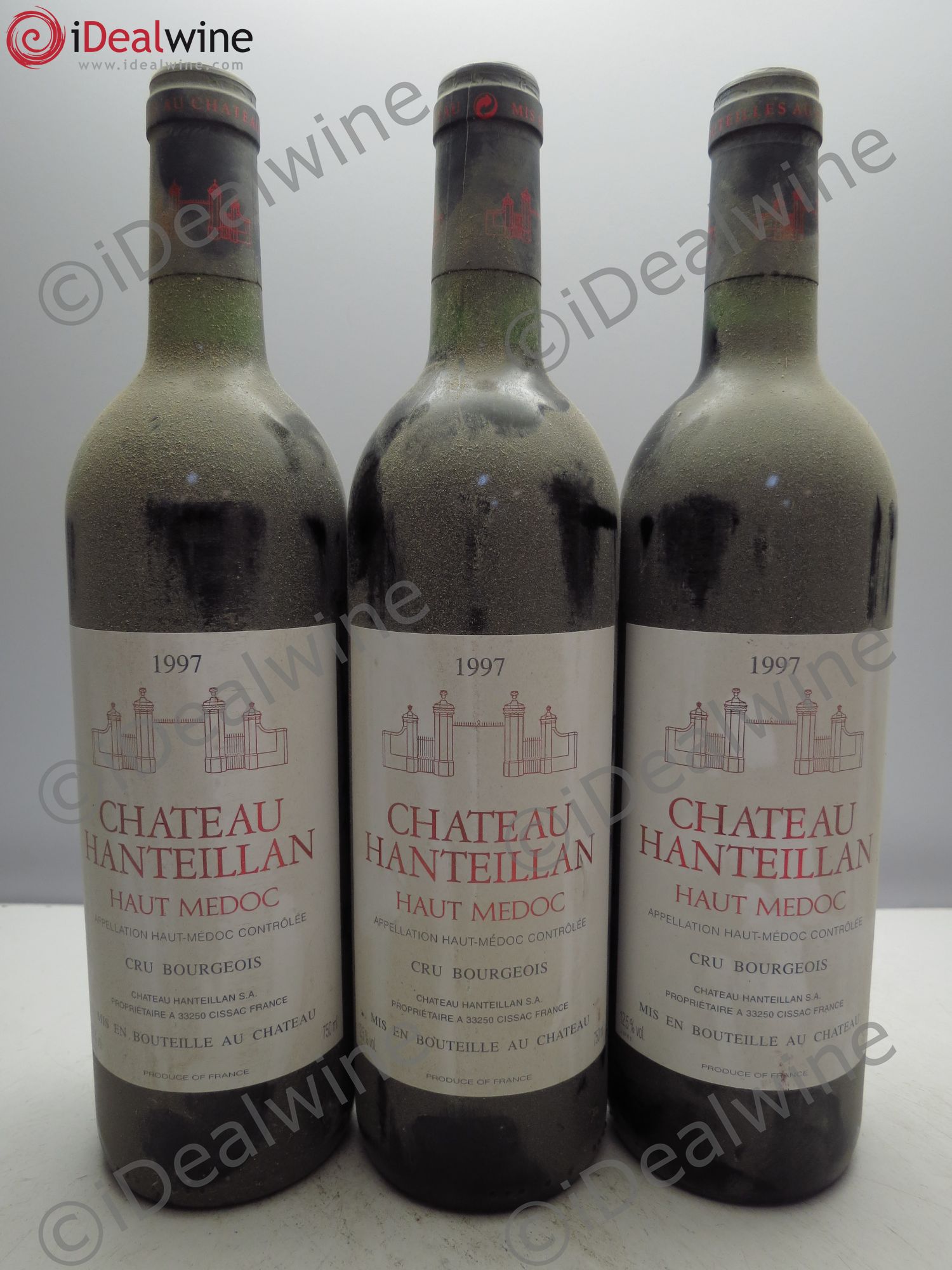 Château Hanteillan Cru Bourgeois (sans prix de reserve/no reserve) 1997 - Lotto di 3 bottiglie - 0