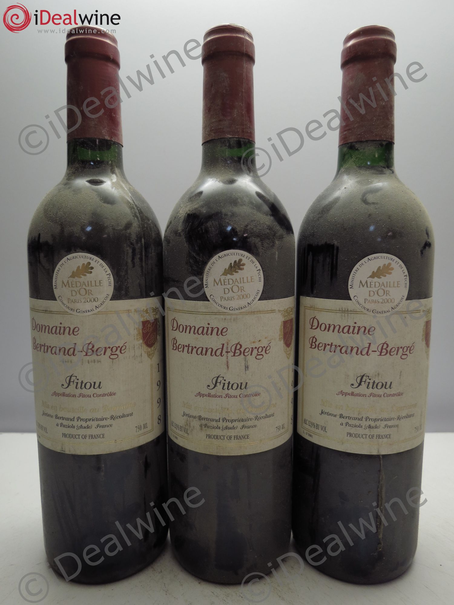 Divers Fitou Domaine Bertrand Berger(sans prix de réserve / no reserve) 1998 - Posten von 3 Flaschen - 0