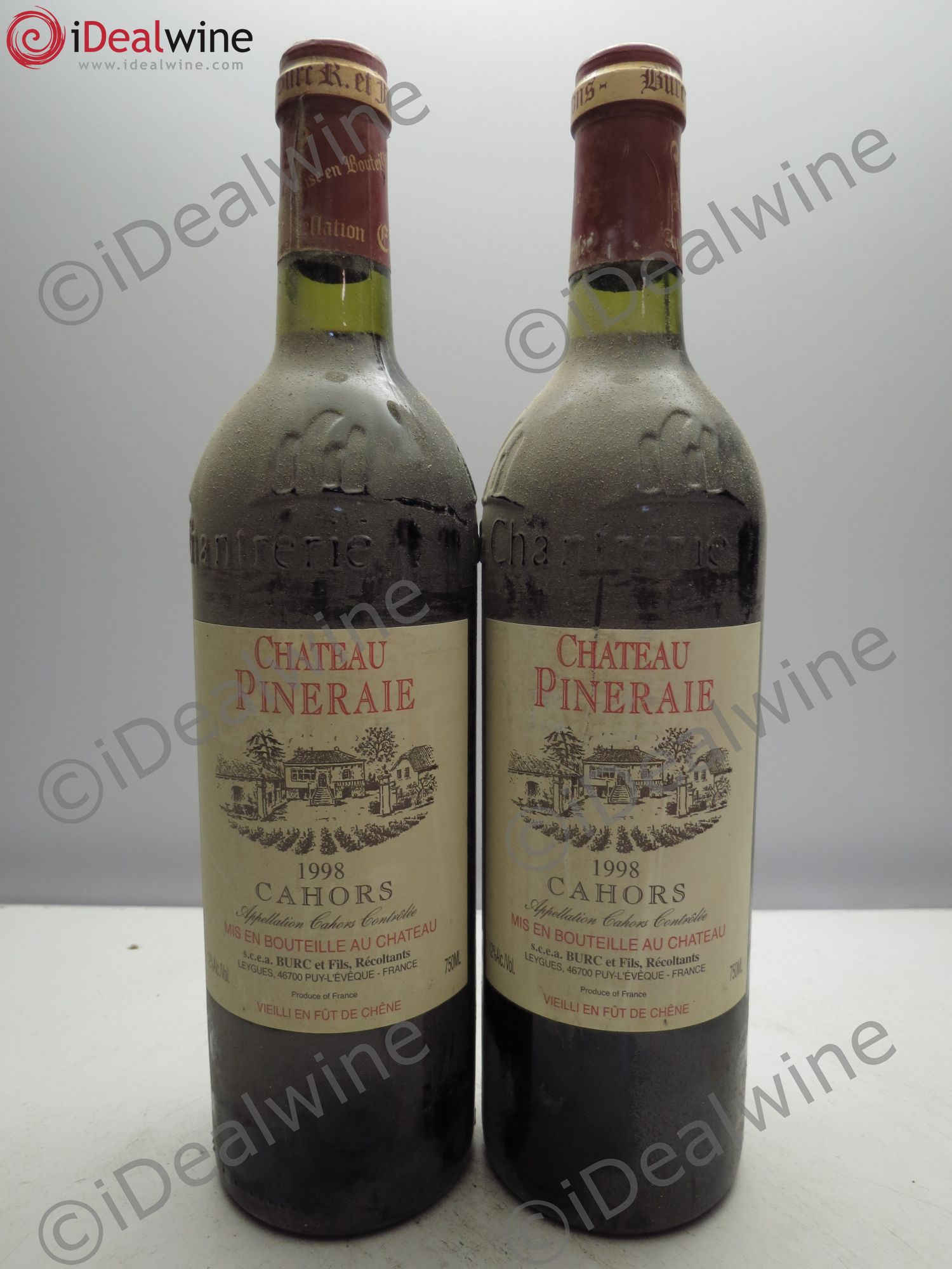 Cahors Pineraie(sans prix de réserve/no reserve) 1998 - Posten von 2 Flaschen - 0